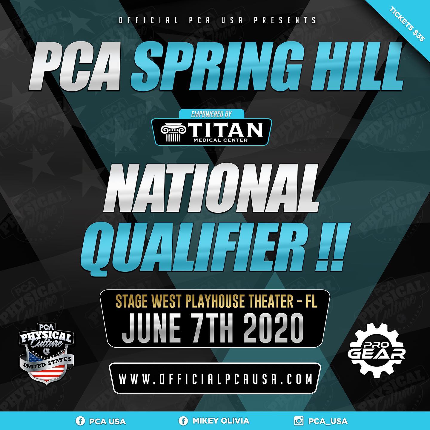 PCA USA - PCA Spring Hill will be a qualifier for the USA...