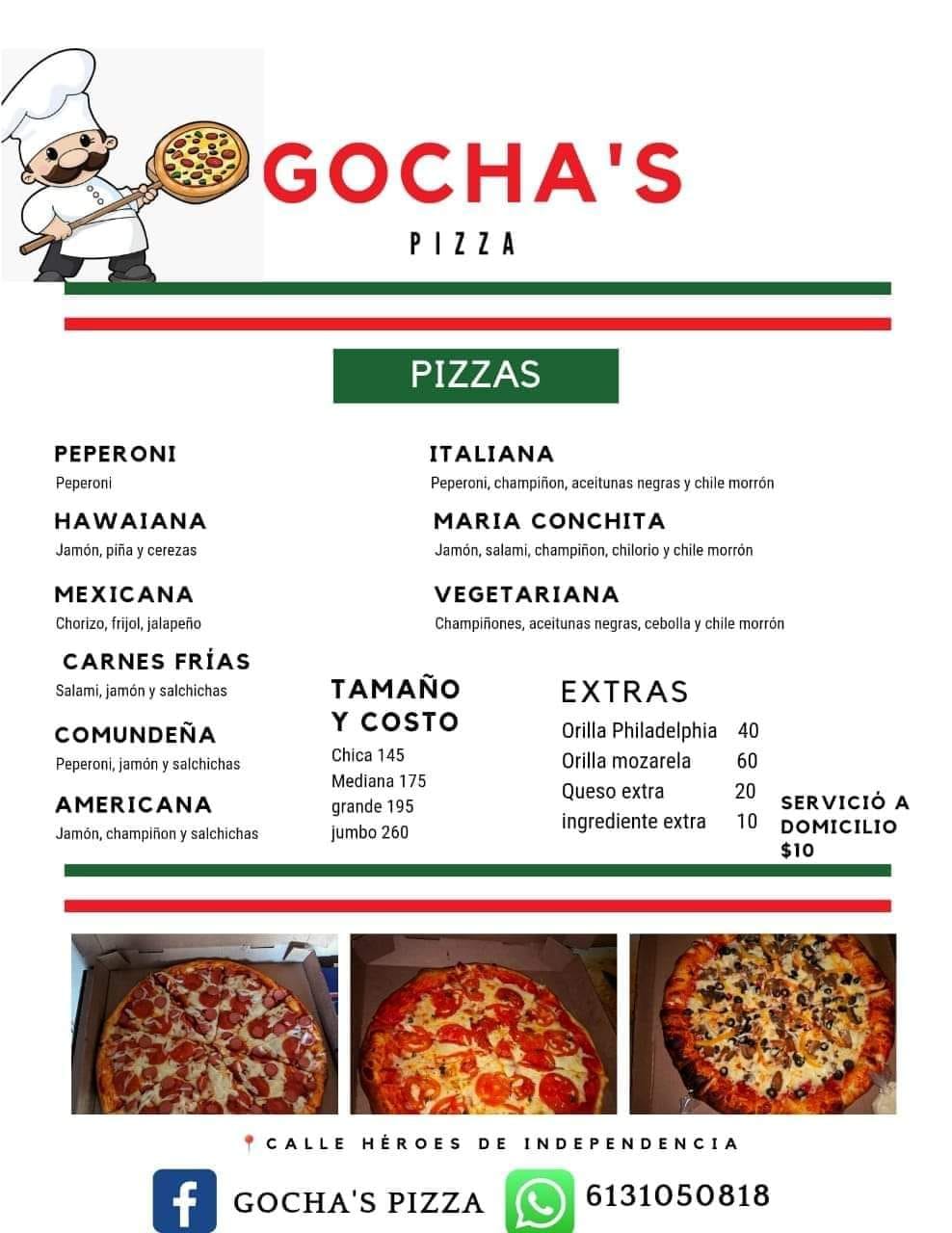 Gocha's Pizza. - ‼️ya estamos trabajando ‼️ Pedidos al... | Facebook