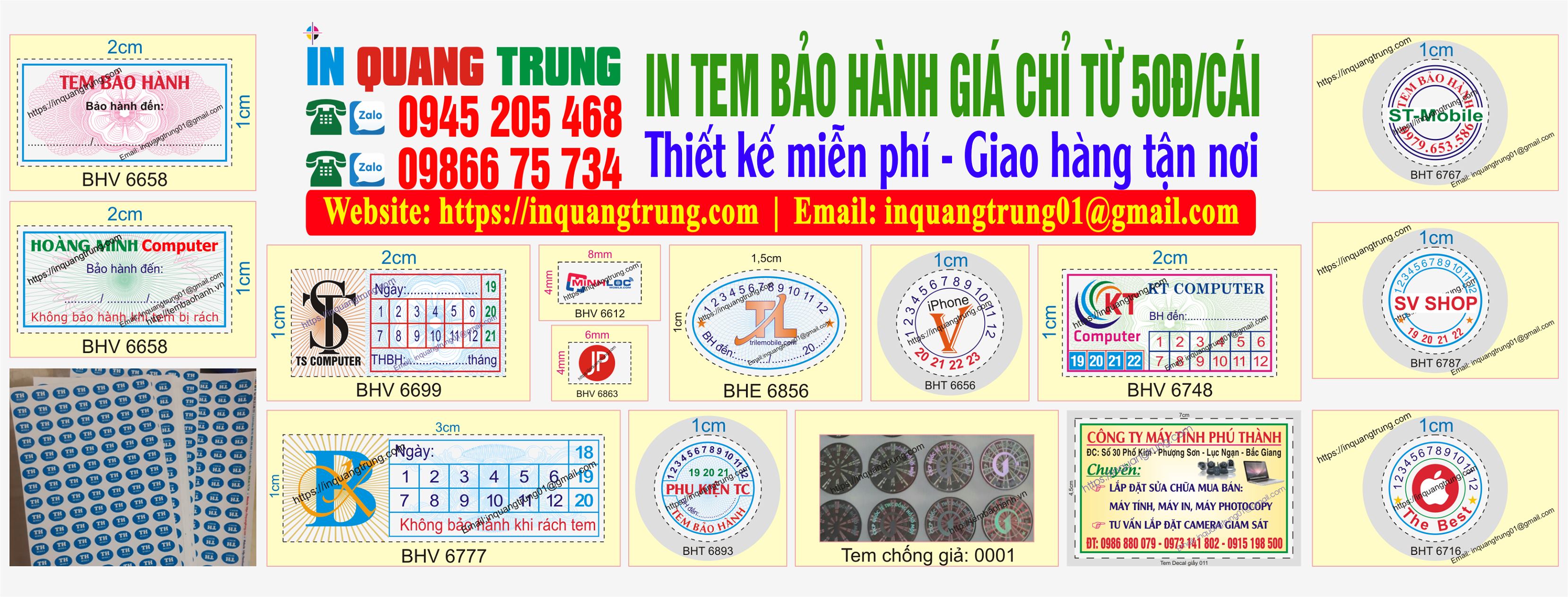 In tem bảo hành tại Trà Vinh - In tem vỡ - Công ty In Quang Trung ...