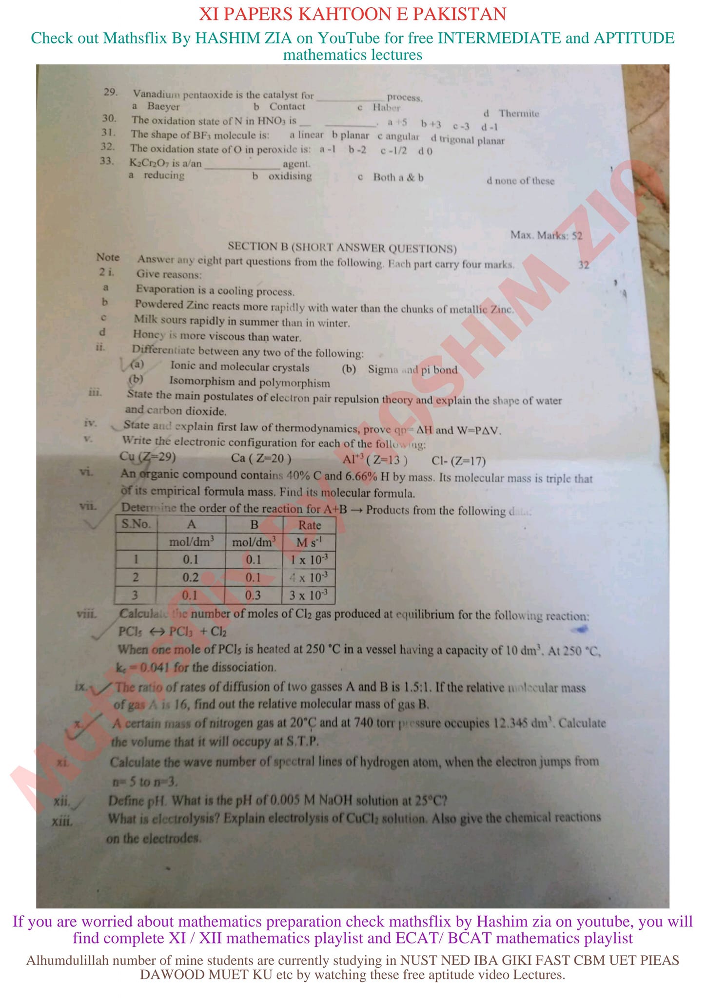 🎗️XI KAHTOON E PAKISTAN PAPERS ... - Mathsflix By Hashim Zia