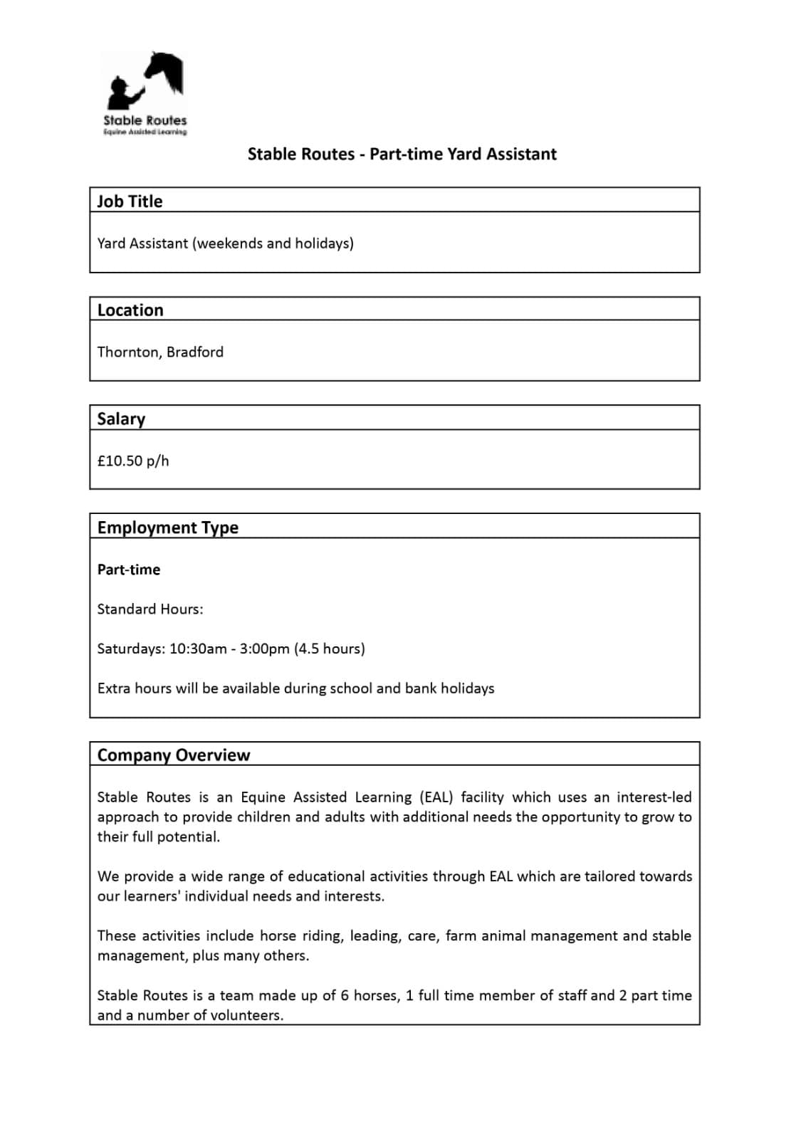 Stable Routes | Wilsden