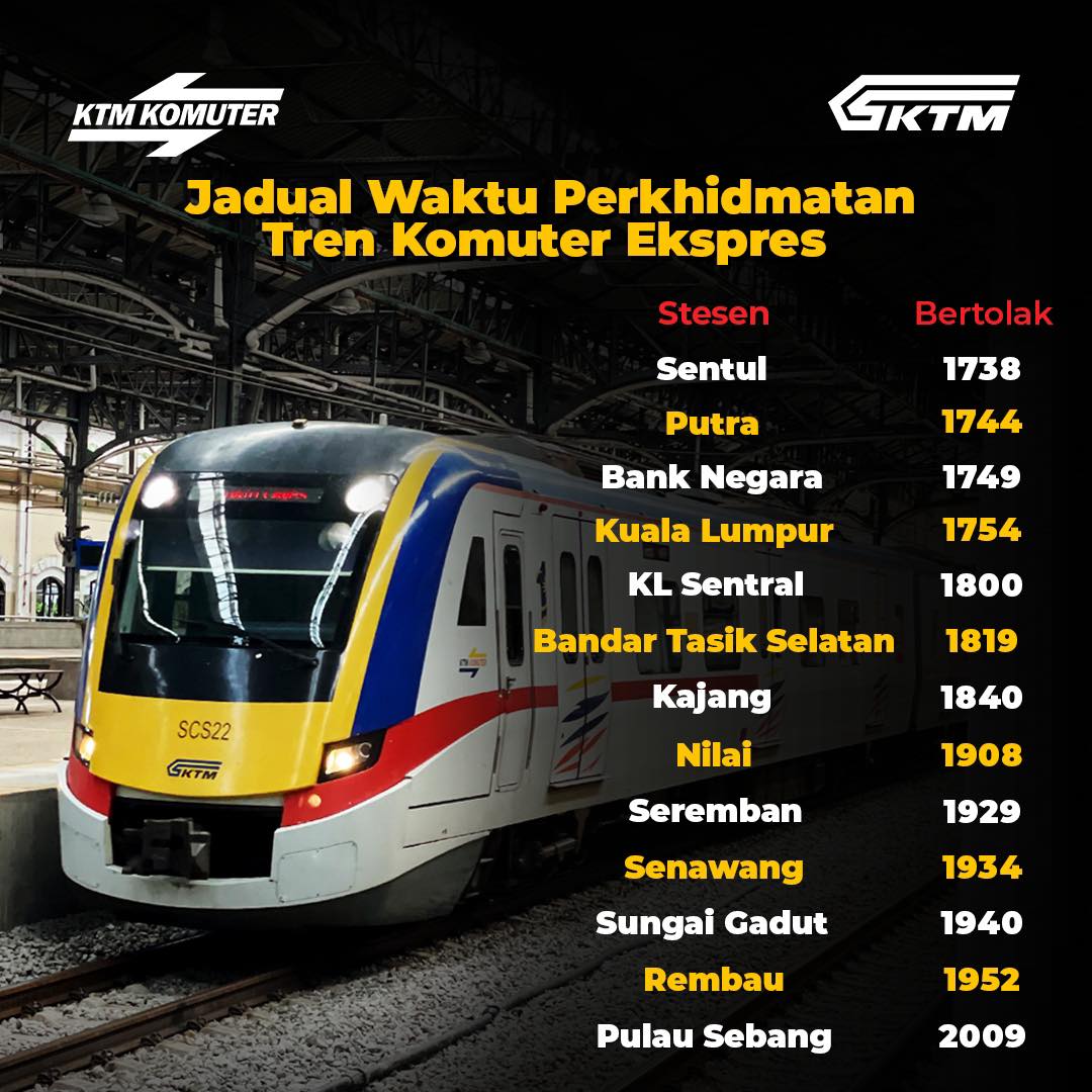KTM - 𝐉𝐚𝐝𝐮𝐚𝐥 𝐖𝐚𝐤𝐭𝐮 𝐏𝐞𝐫𝐤𝐡𝐢𝐝𝐦𝐚𝐭𝐚𝐧 𝐓𝐫𝐞𝐧 𝐊𝐨𝐦𝐮𝐭𝐞𝐫 𝐄𝐤𝐬𝐩𝐫𝐞𝐬 𝐋𝐚𝐥𝐮𝐚𝐧 𝐒𝐞𝐧𝐭𝐮𝐥 ...