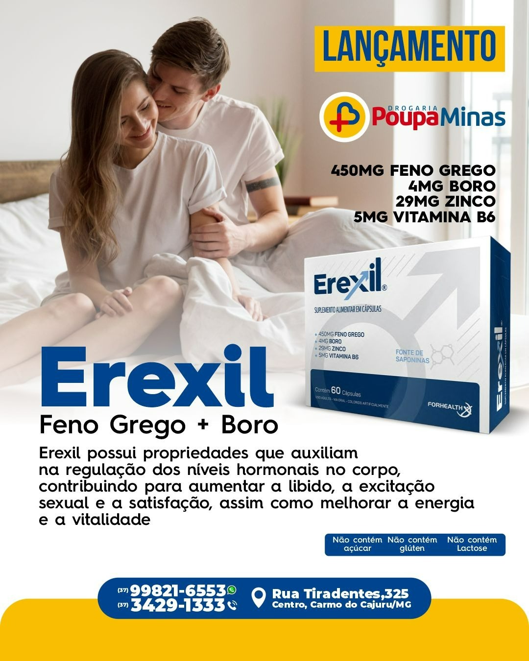 Conheça o Erexil! 🌟 🔥Melhore seu... - Poupa Minas Cajuru | Facebook