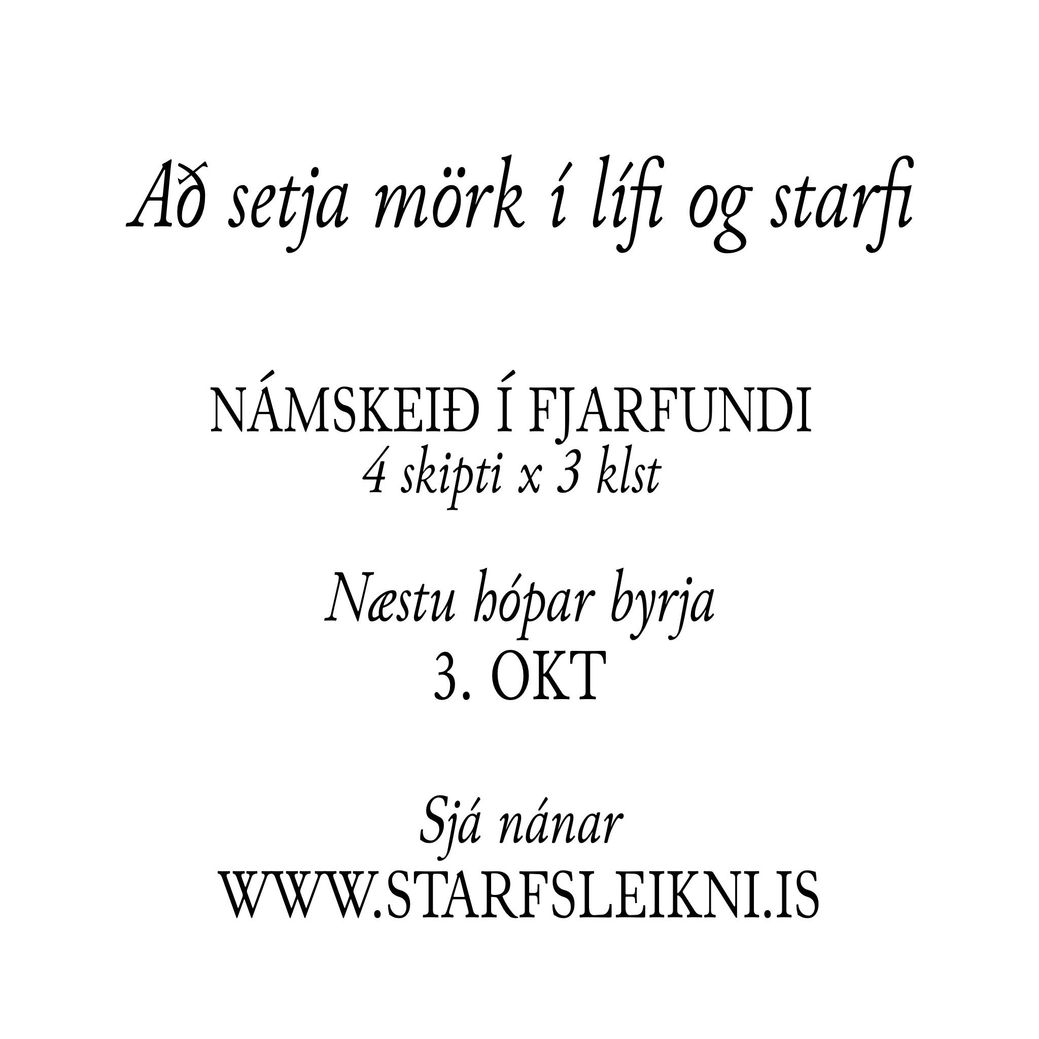 Starfsleikni - handleiðsla, fræðsla og einkatímar | Hafnarfjörður