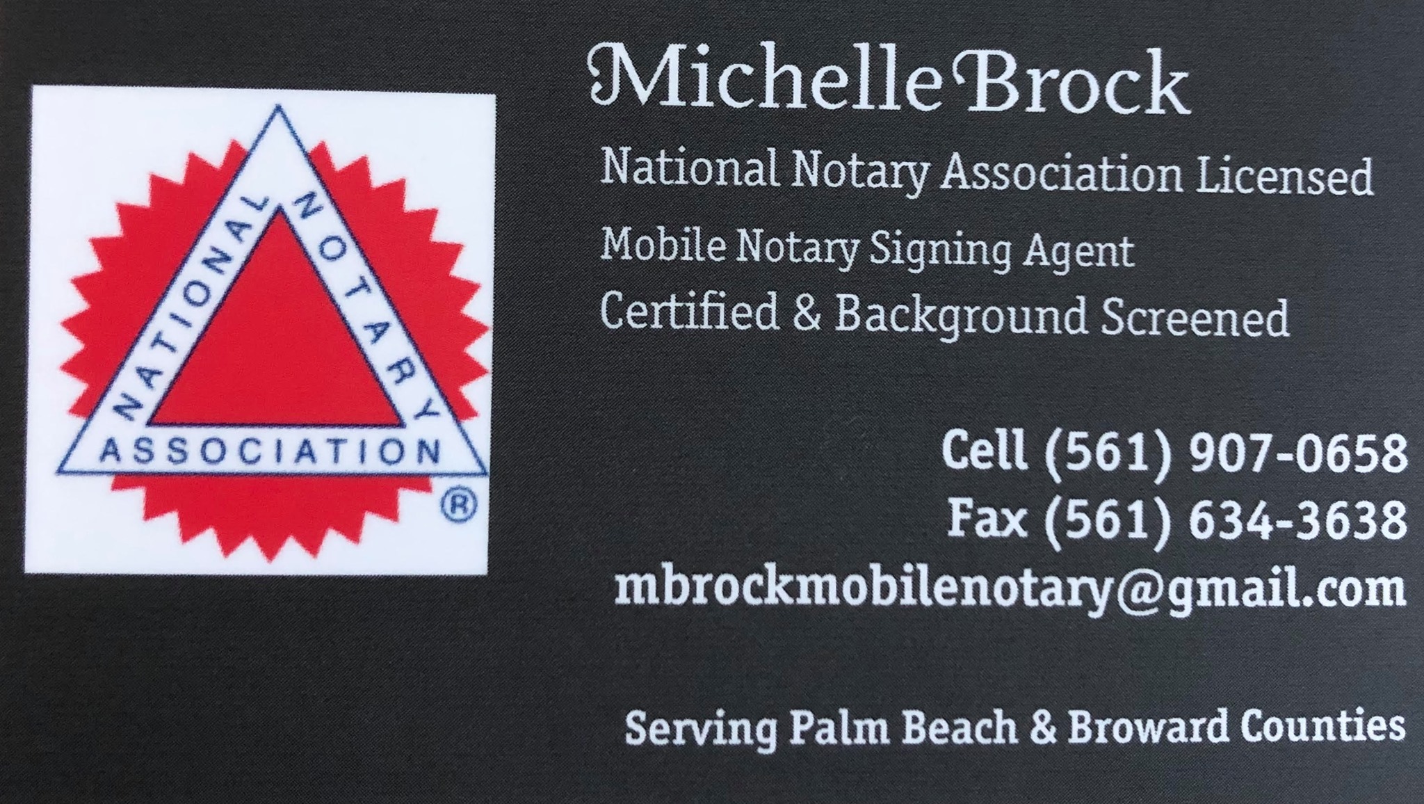 Michelle Brock Mobile Notary | Lake Worth FL