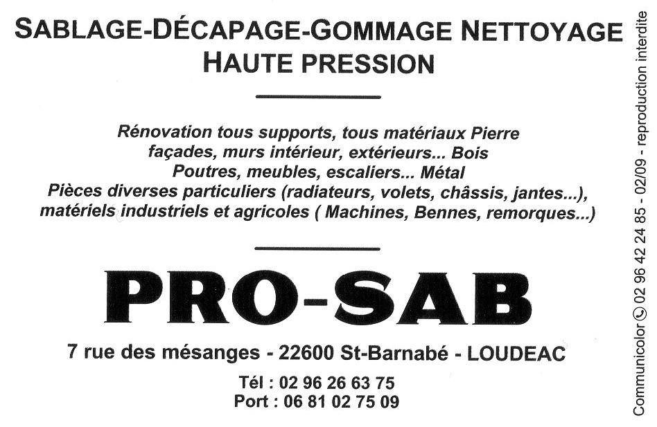 PRO SAB - L’entreprise PRO-SAB exerce depuis 1998 sur toute la Bretagne ...