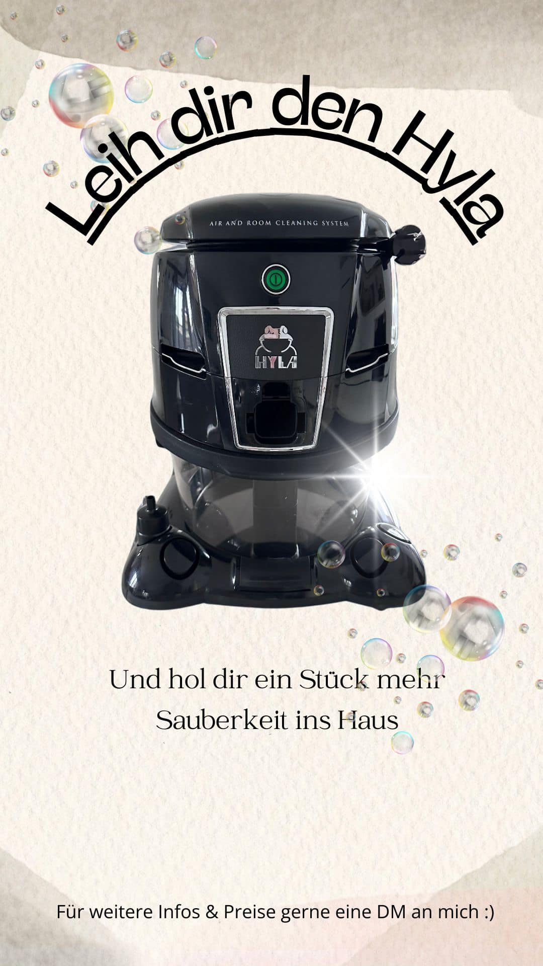 Wir die haushaltselfen haben ein neues Mitglied in der Firma 🙌🏻 den Hyla! Der kann ab sofort ausgeliehen werden. Zum trocken und nassreinigen zum tiefenreinigen (Matratzen von Milben und deren Hinterlassenschaften befreien)