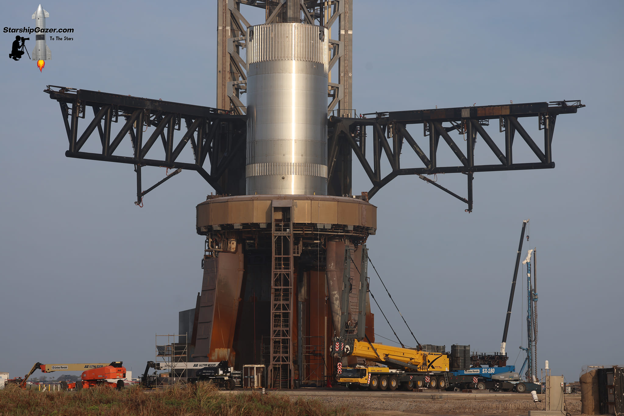 Space - Booster 14.1 this morning. 📷 Starship Gazer with SpaceX