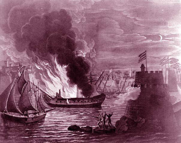 U.S. Navy - Destruction of USS Philadelphia in Tripoli harbor, 16 ...