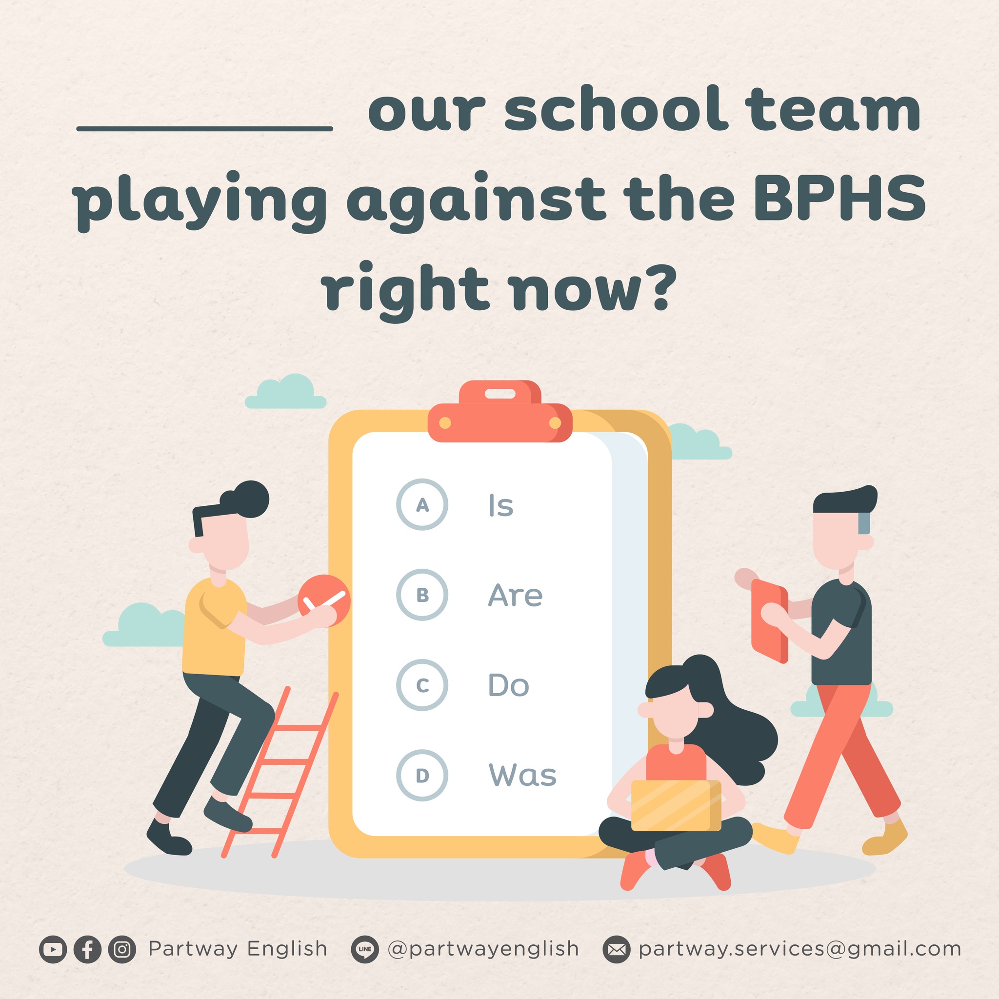 Partway English - Quiz of the Day!! . . . . . เฉลย 💘...