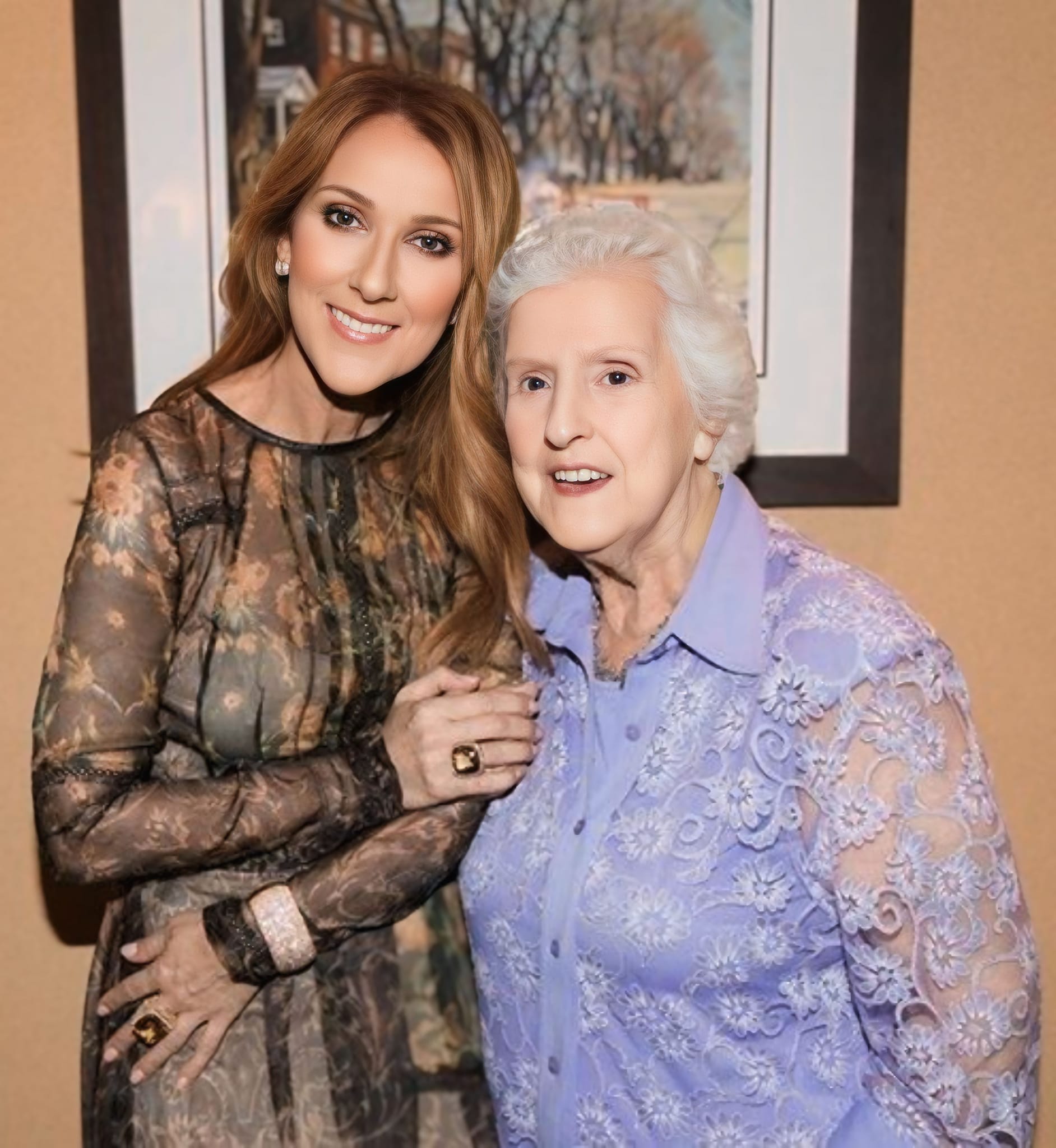 Celine Dion and her Mom 💛🌹