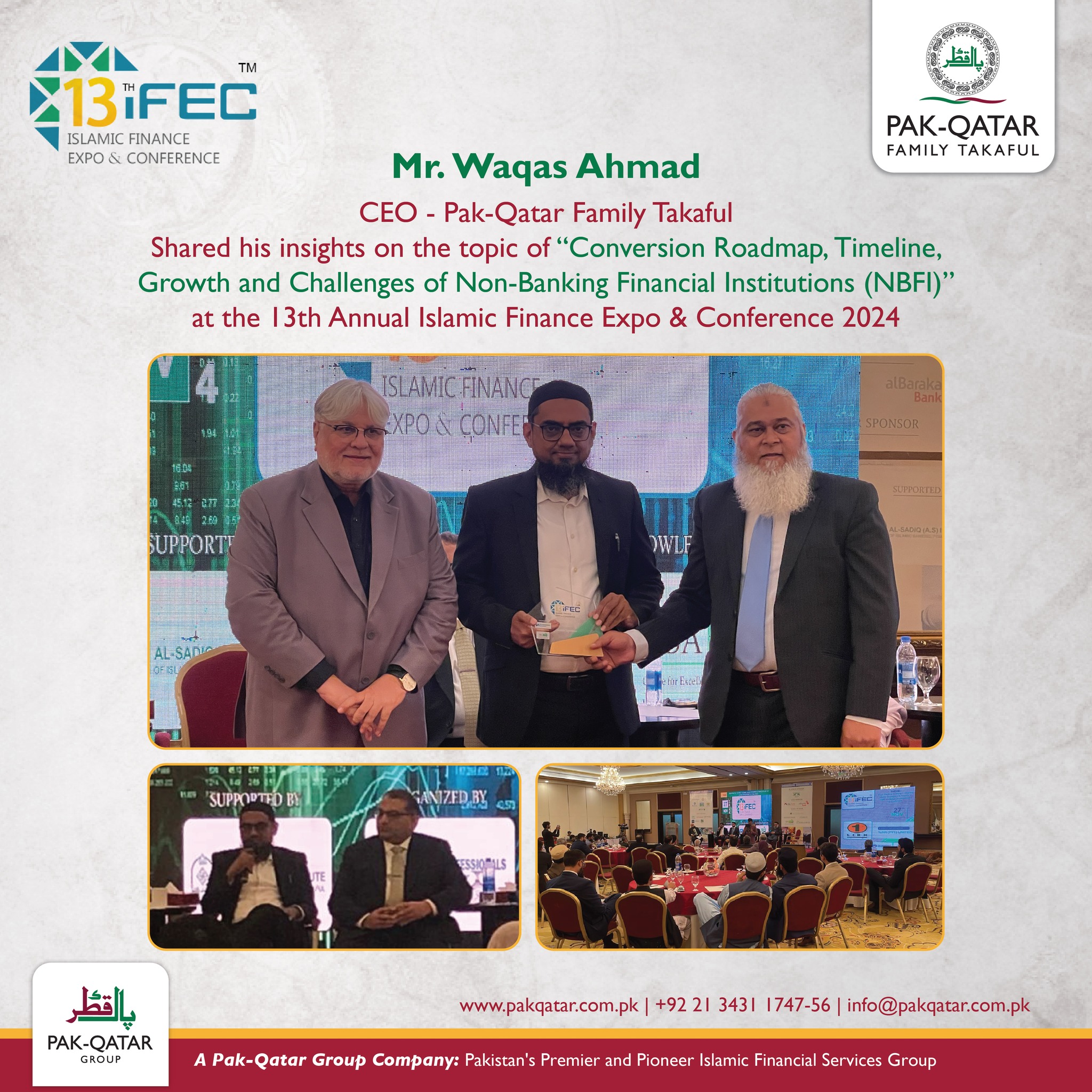 Pak - Mr. Waqas Ahmad, CEO of Pak-Qatar Family Takaful, shared valuable ...
