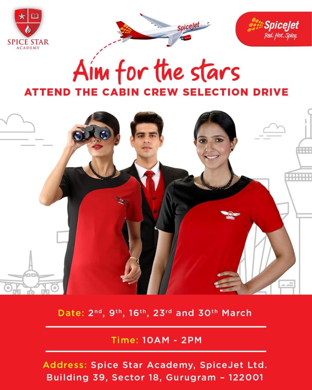 Dubai Airport Jobs - SpiceJet Jobs for Cabin Crew [March 2022]- Apply ...