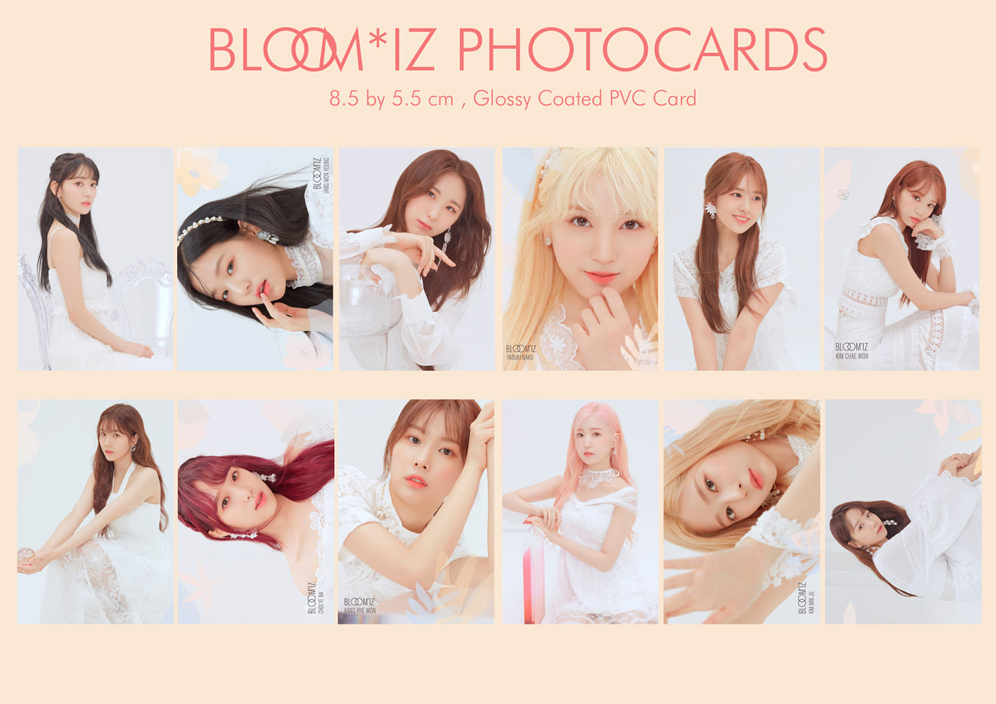 K pop - ? IZ*ONE BLOOM*IZ PHOTOCARDS ? [SET 3] ✓ 12 pcs 