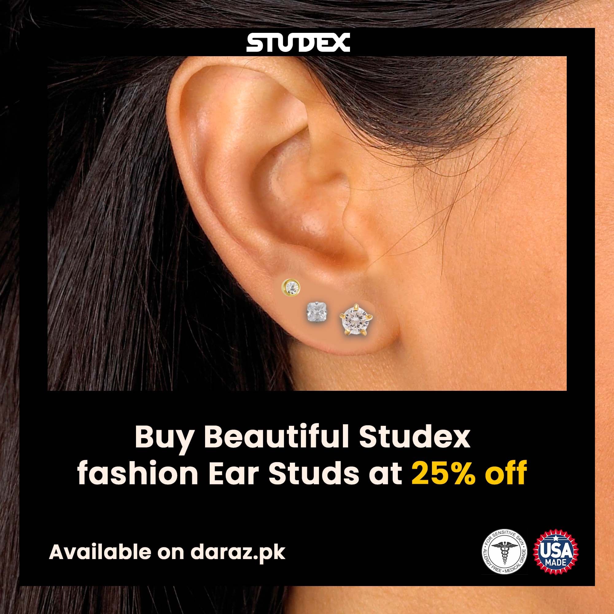 SENTE PIRI あけよ Stud Pierce K18YG