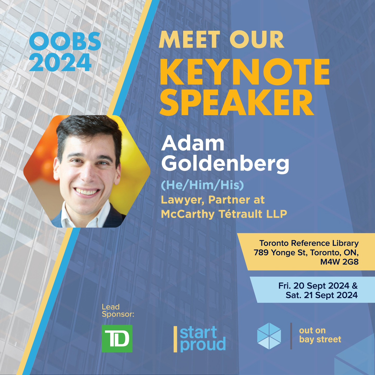 Start Proud - 🌟 Meet Our Keynote Speaker: Adam Goldenberg!... | Facebook