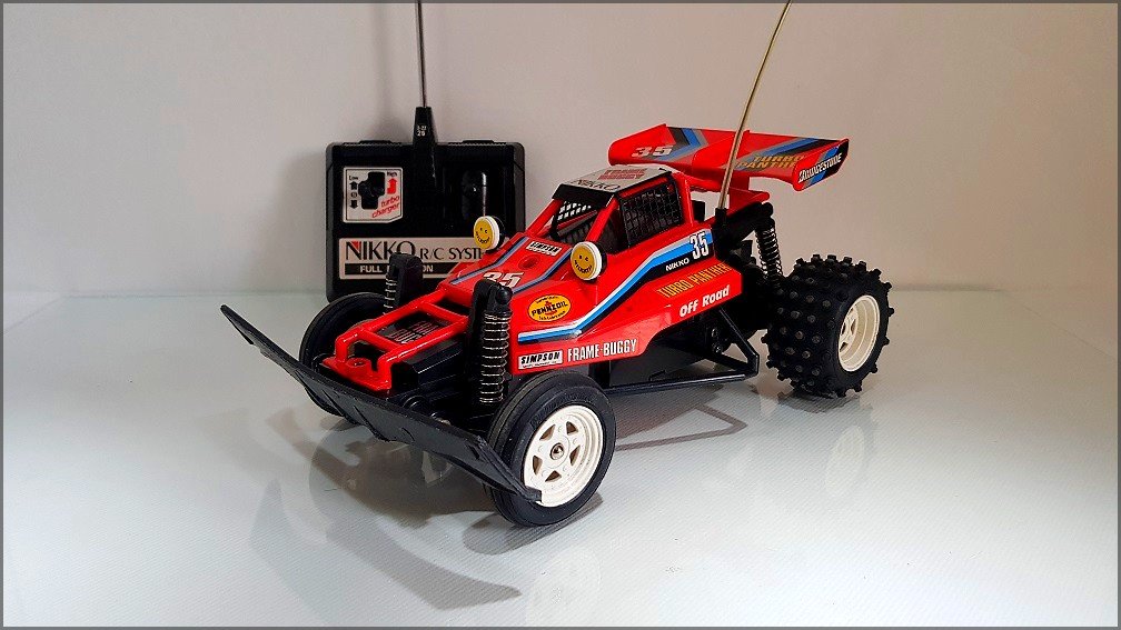 Nikko Super Octane Frame Buggy Draggster 1:8 Used RC Car 27mhz Band 1