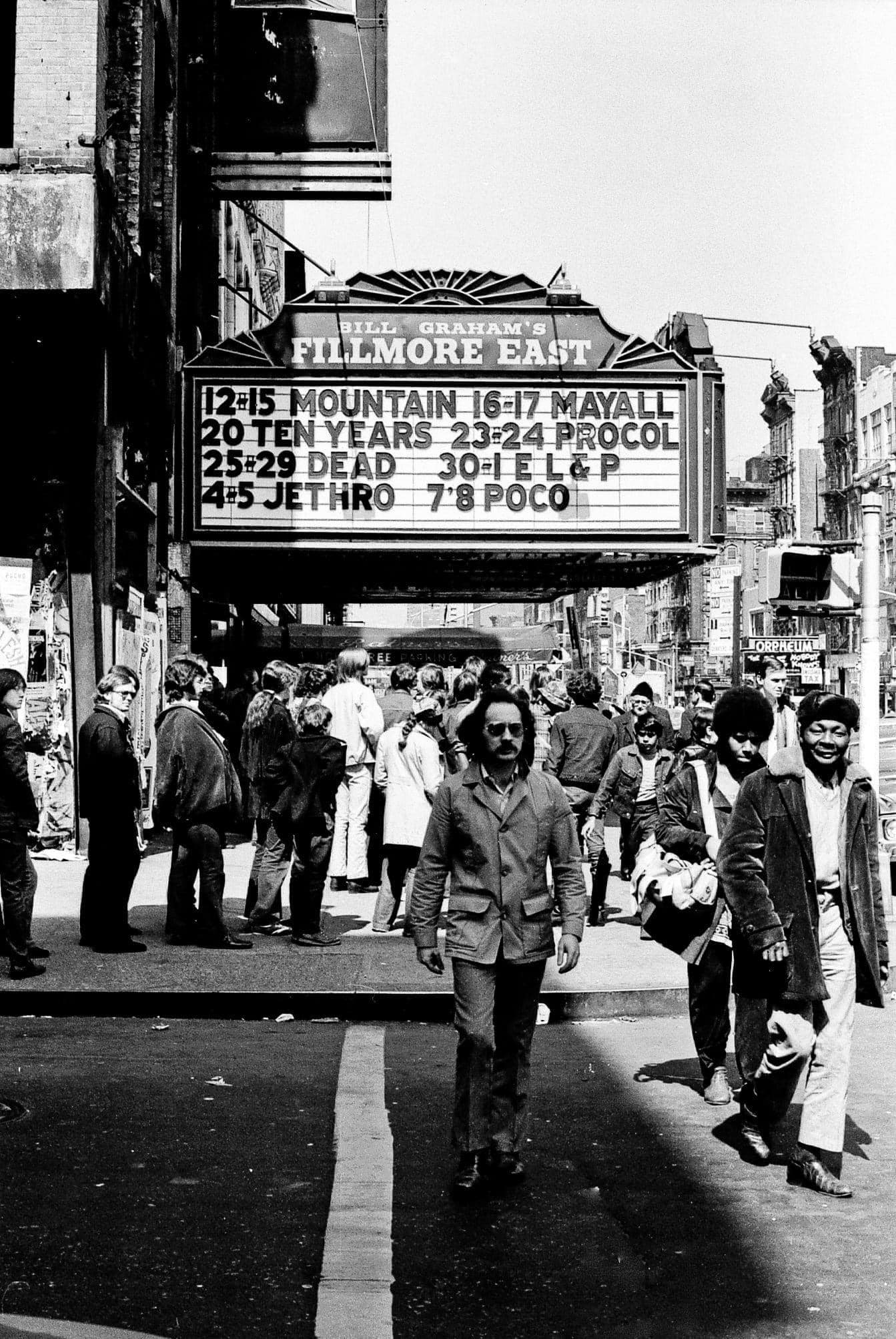 TBT - PHOTO OF THE DAY - 1971 Marquee for the Fillmore East New