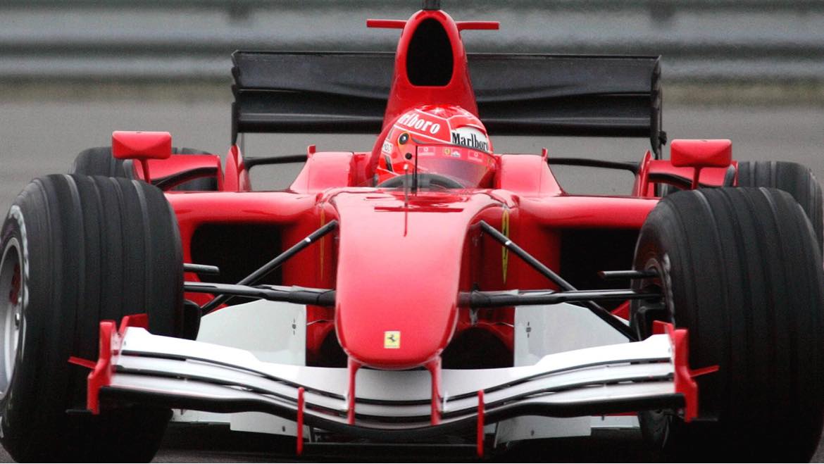 On November 16, 2005, Michael Schumacher gave the new Ferrari 248
