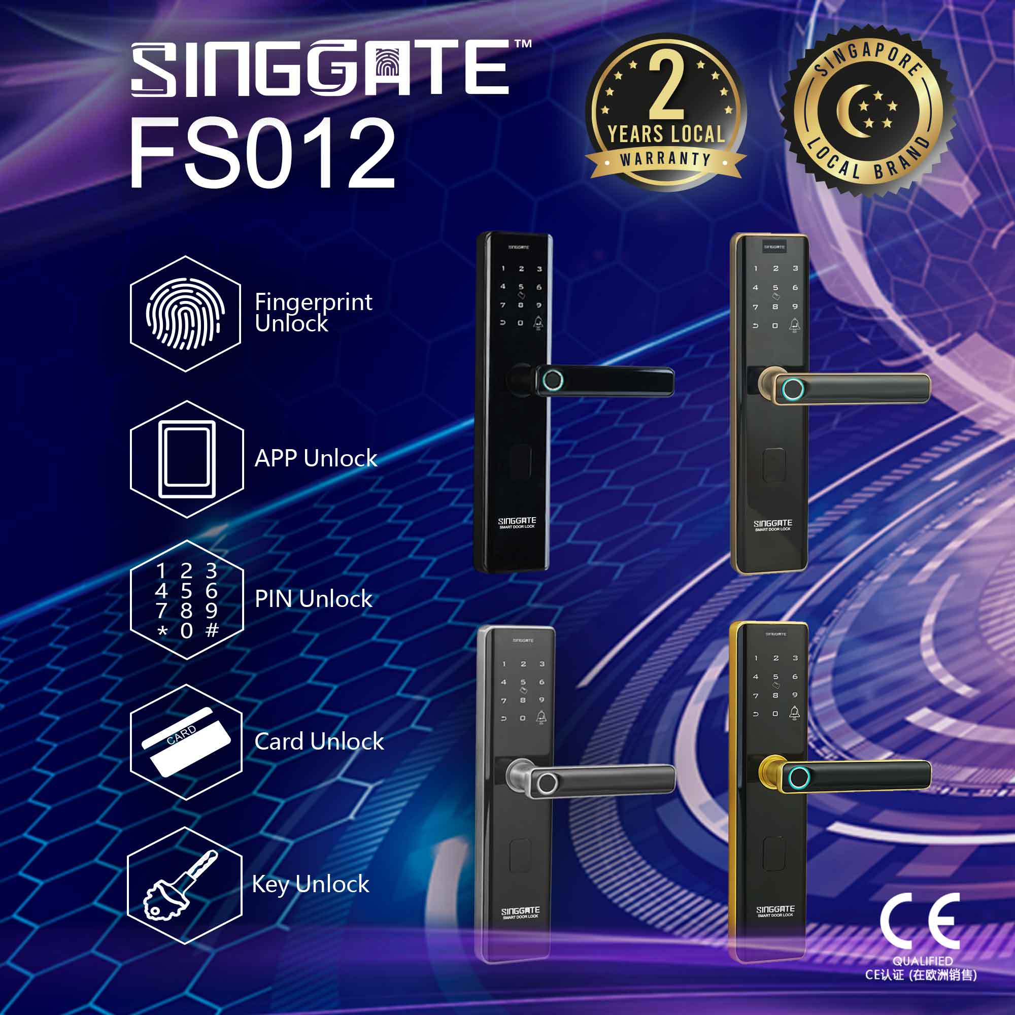 Singgate - SINGGATE™ FS012 Digital Door Lock 5 in 1 SEND... | Facebook