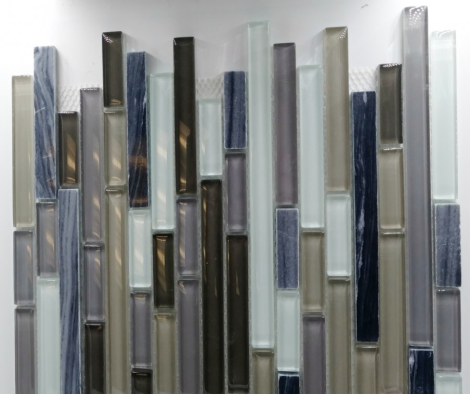 Our linear pattern stone... - Glass Tile at GlassTileHome.com