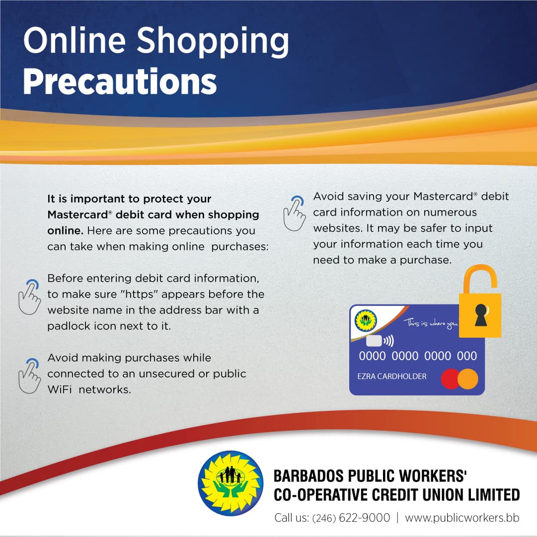Using your BPWCCUL Debit Mastercard to shop online? 💳 It is important ...