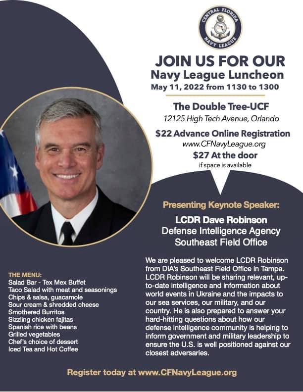 Central Florida Navy League - CFNL May Luncheon is right around the ...