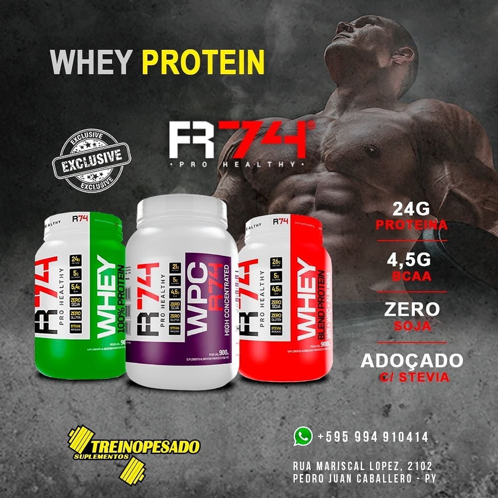 ️ O Whey Protein R74 é uma... - Treino Pesado Suplementos | Facebook