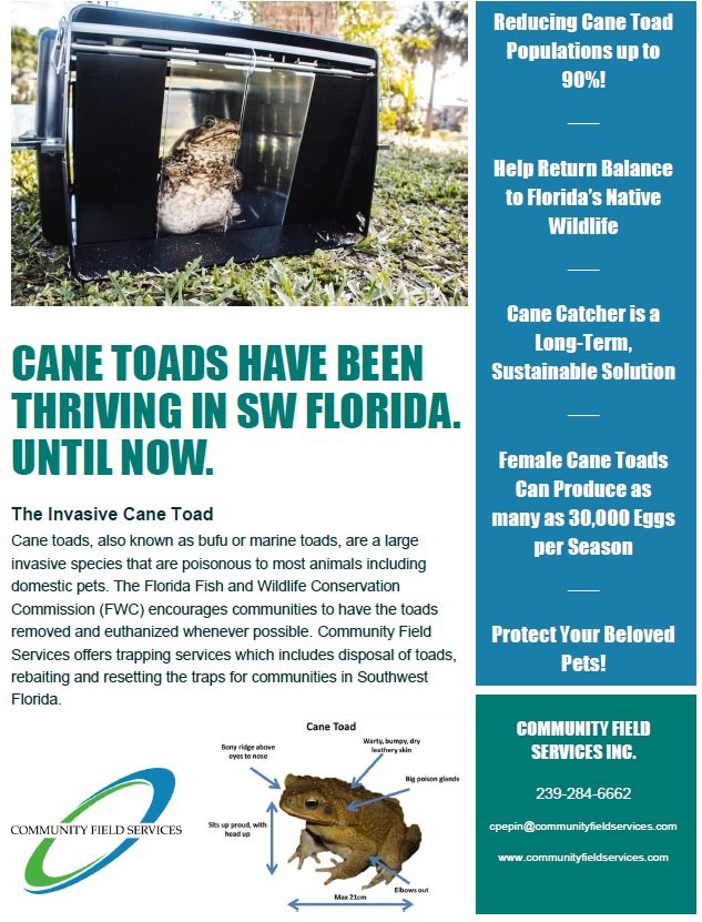 Community - If your community is infested with cane toads and are ...
