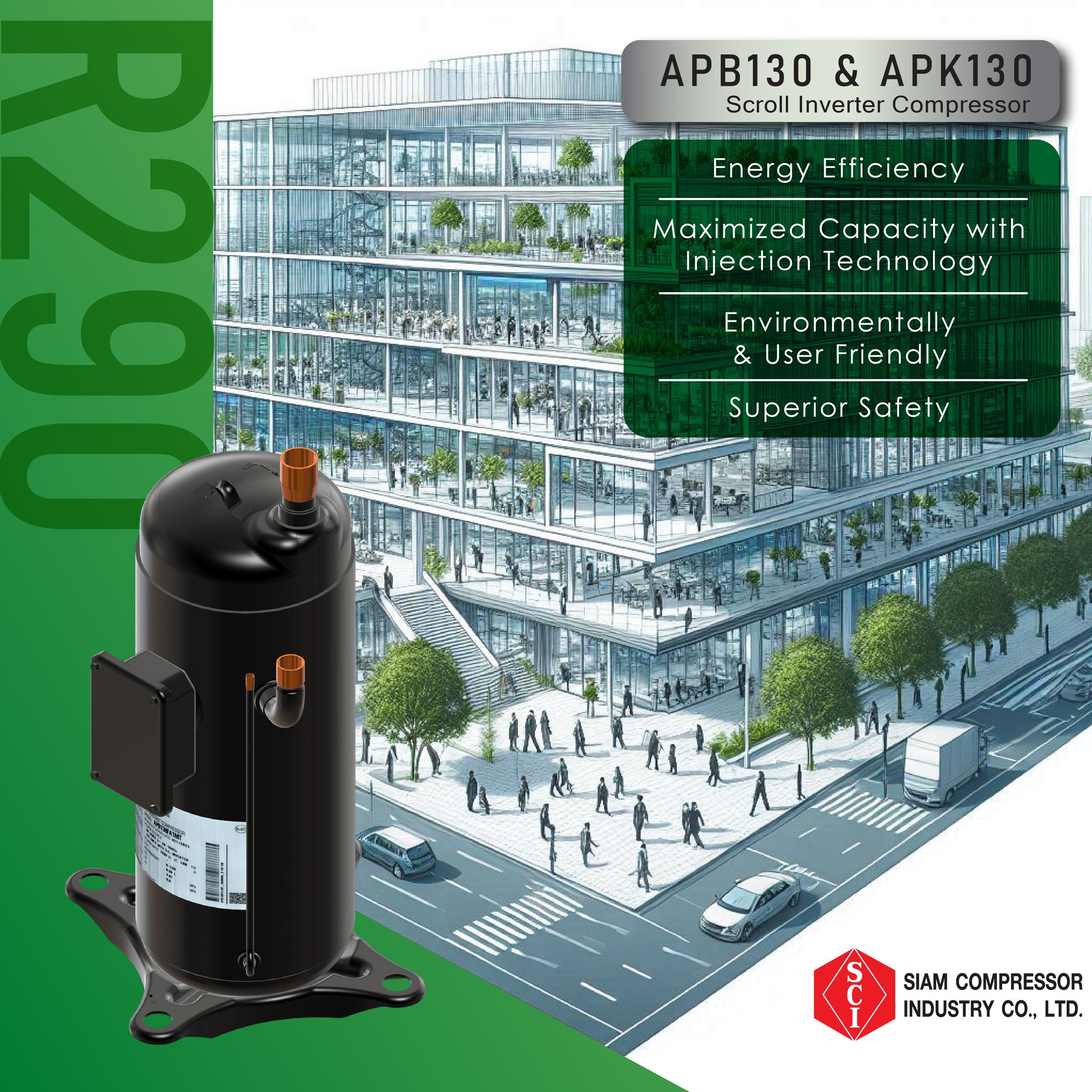 Siam - APB130 & APK130 – The R290 Scroll Inverter Compressor In the ...
