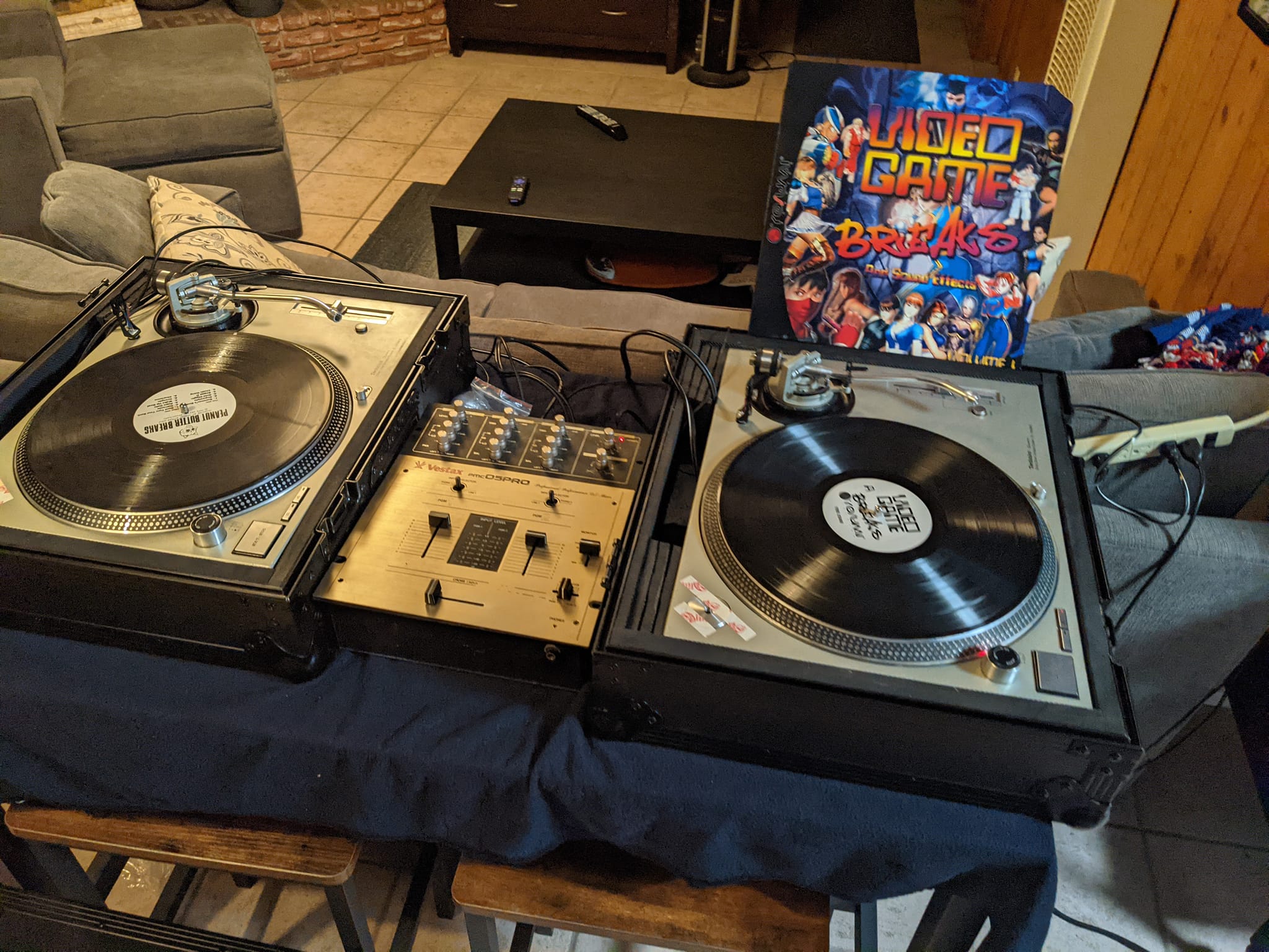 Brand new Technics SL-1200MK5 turntables and Vestax PMC-05ProIII