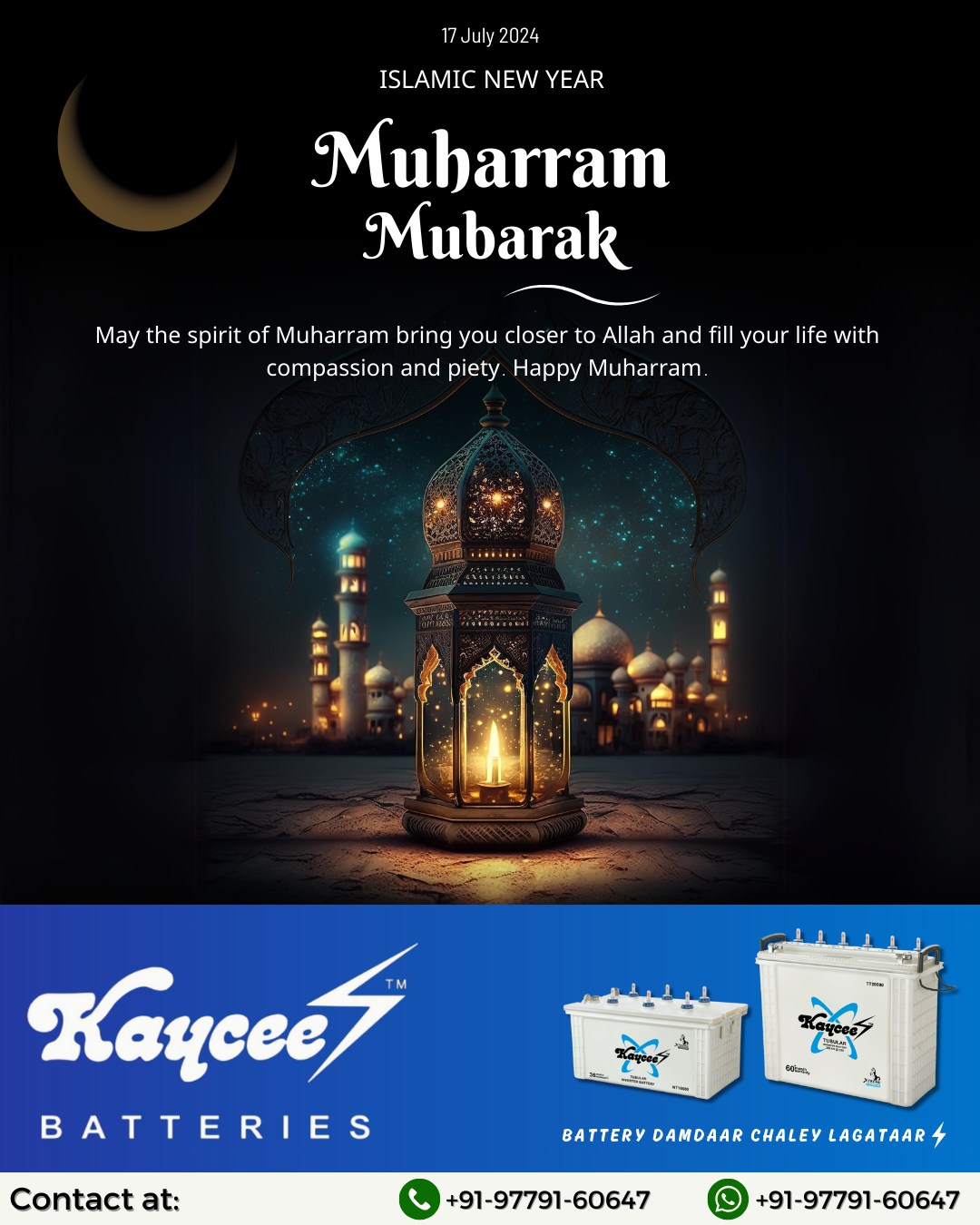 Muharram Mubarak! May the spirit of... - Kaycee Batteries