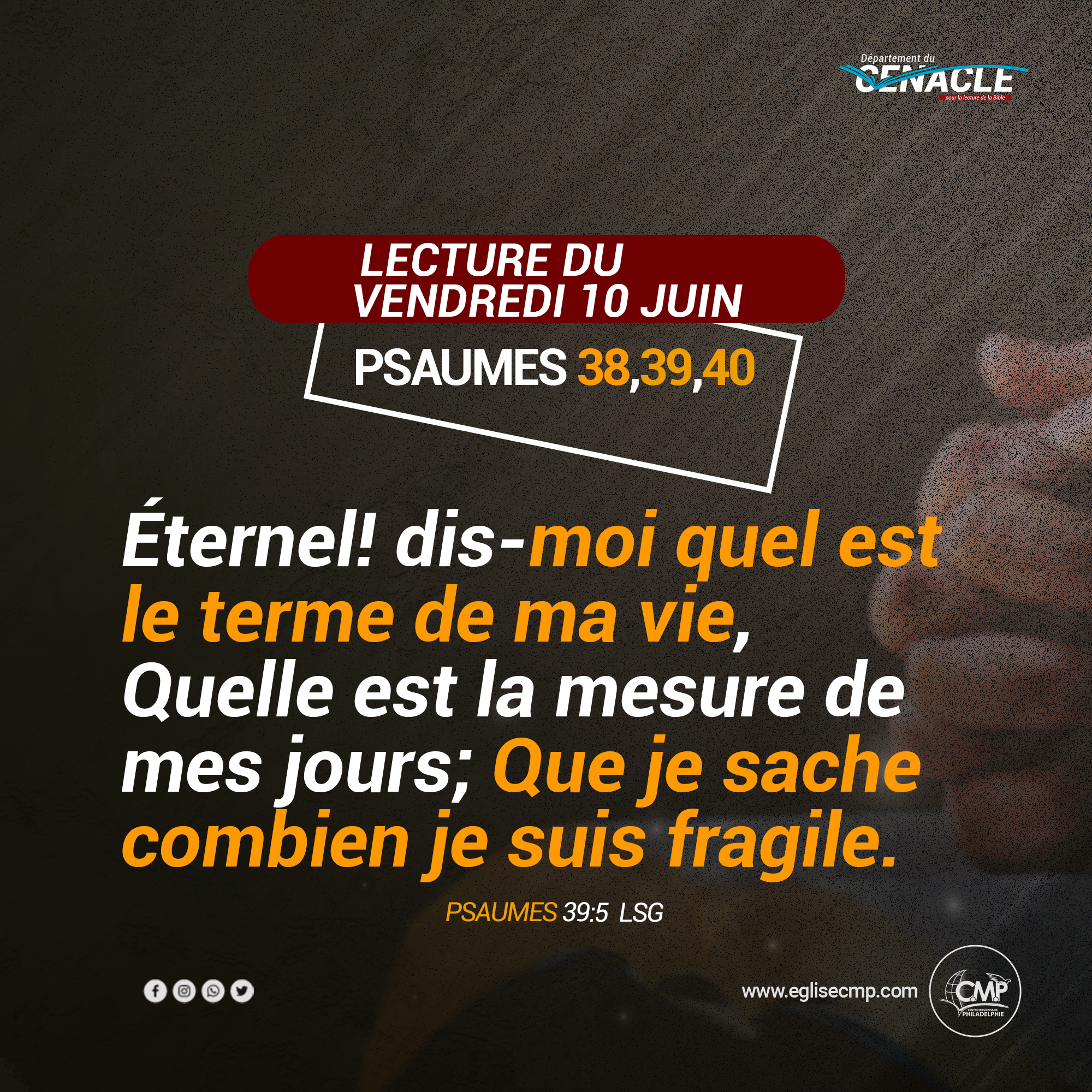 Apprends Moi A Compter Mes Jours Bible