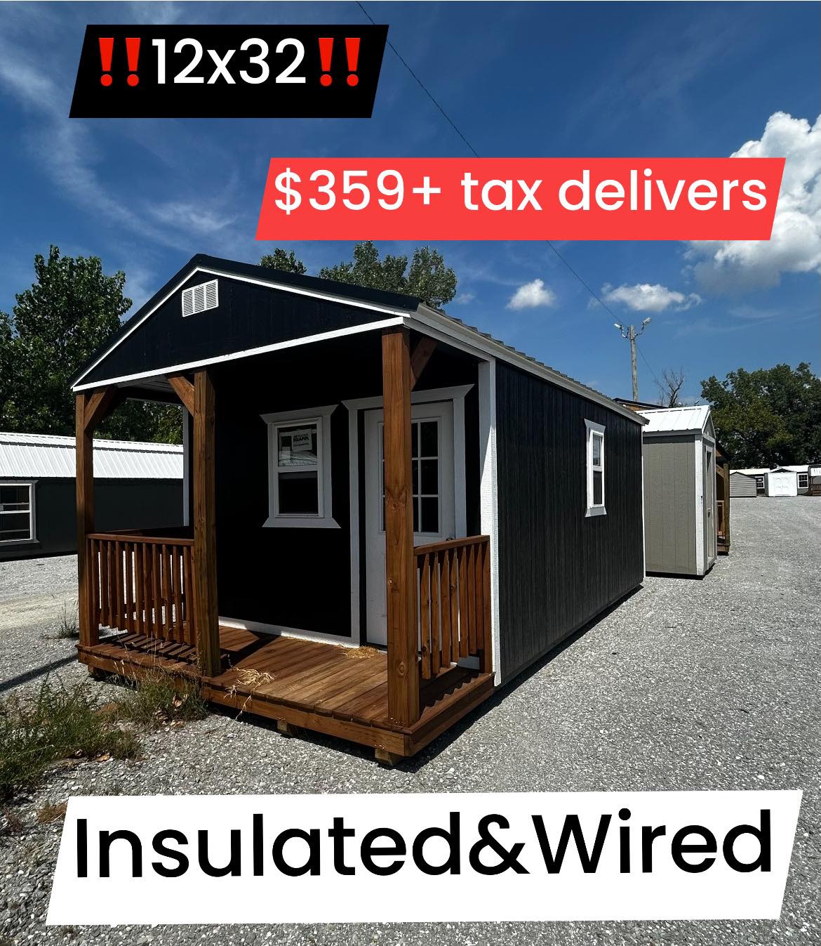 Riverside - ‼️12x32 UTILITY CABIN‼️ $359+ tax delivers Includes: (2 ...