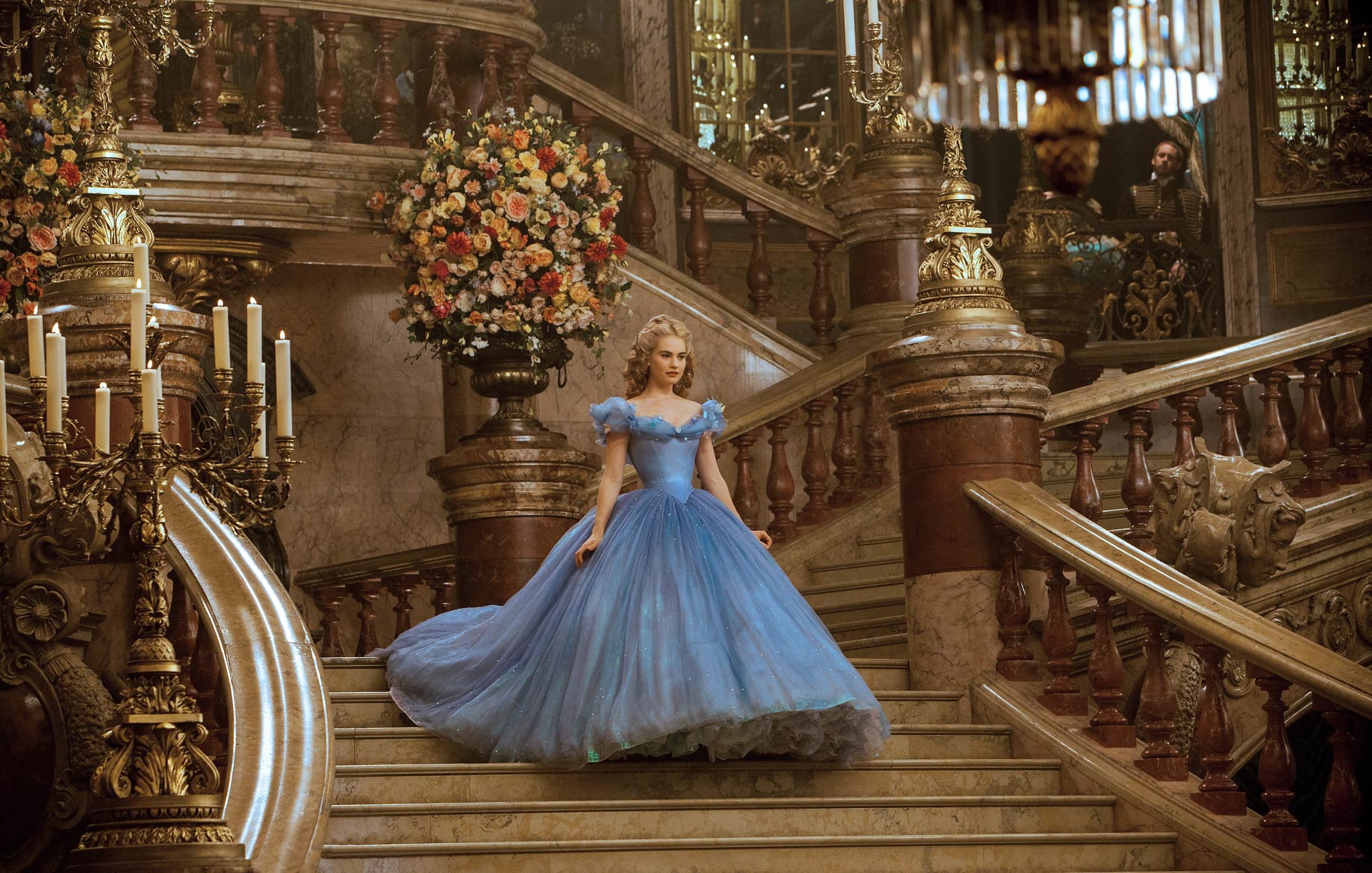 cinderella 2015 blue dress Before designing Cinderella's iconic gown for the live-action film, costume designer Sandy Powell watched the original animated classic — not for inspiration, but simply out of curiosity. She adm Saoirse Smock Back Dress-Black water resistant to 200M Cinderella is our latest Dress's Color:Champagne Prom dress