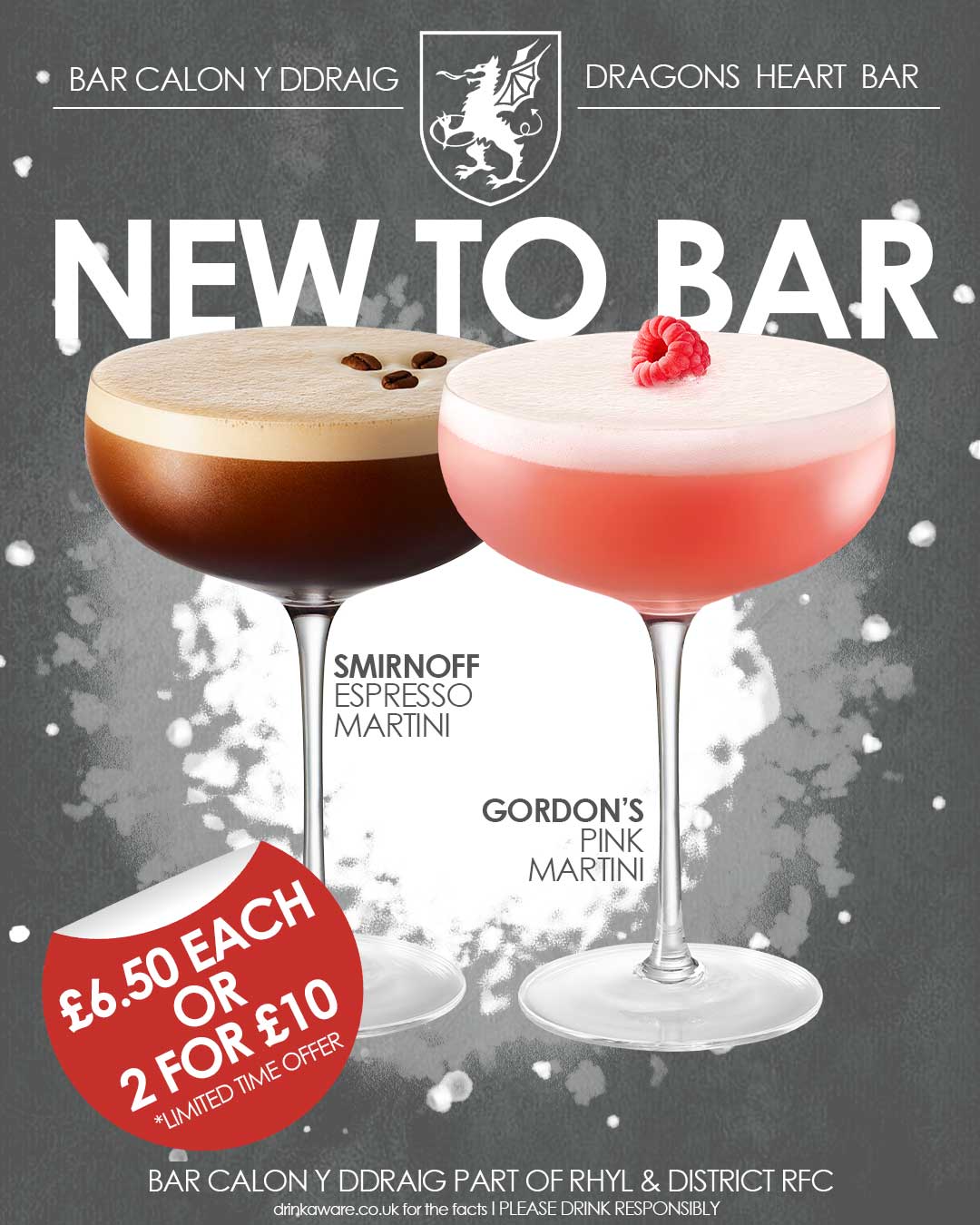 NEW TO BAR! Join us... - Rhyl Rugby Club Bar Calon Y Ddraig | Facebook