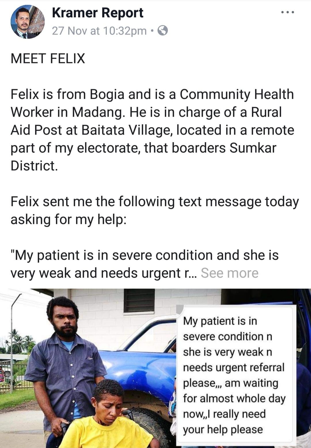 WHERE DID BRYAN KRAMER SIPHONE ALL THE DSIP FUNDS OF MADANG ELECTORATE TO? While some members of the opposition like Dr. Lino, MP for Wabag sees improvement on infrastructure development as the