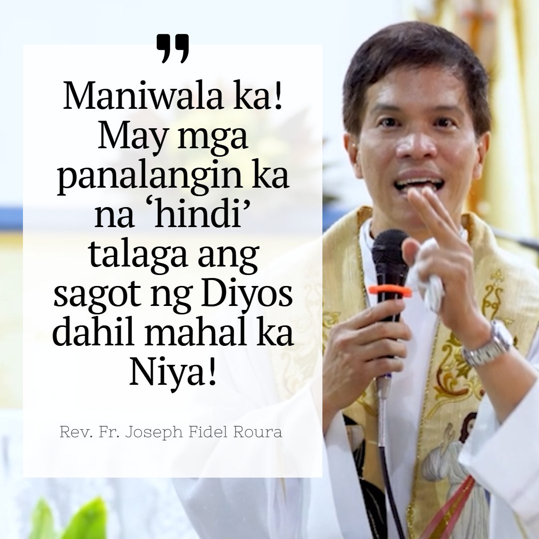 Maniwala ka! May mga... - Rev. Fr. Joseph Fidel Roura | Facebook