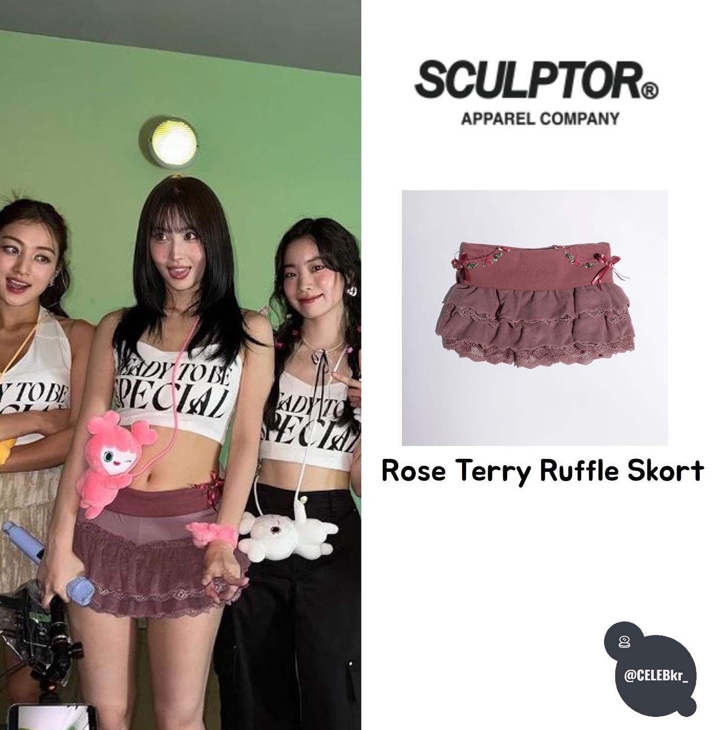 purple sculptorterry rose Rose Terry Ruffle Skort S sculptor Rose