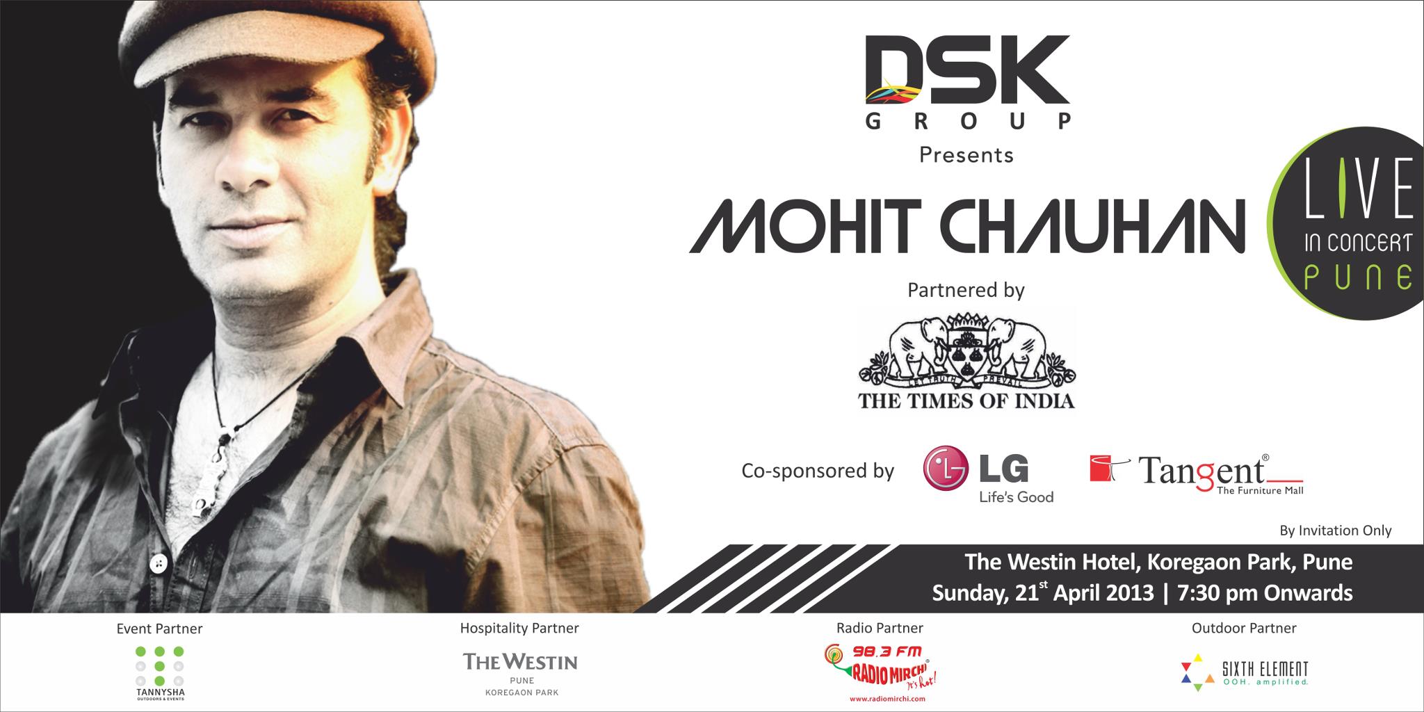 The Westin - Mohit Chauhan live in concert only at The Westin Pune ...