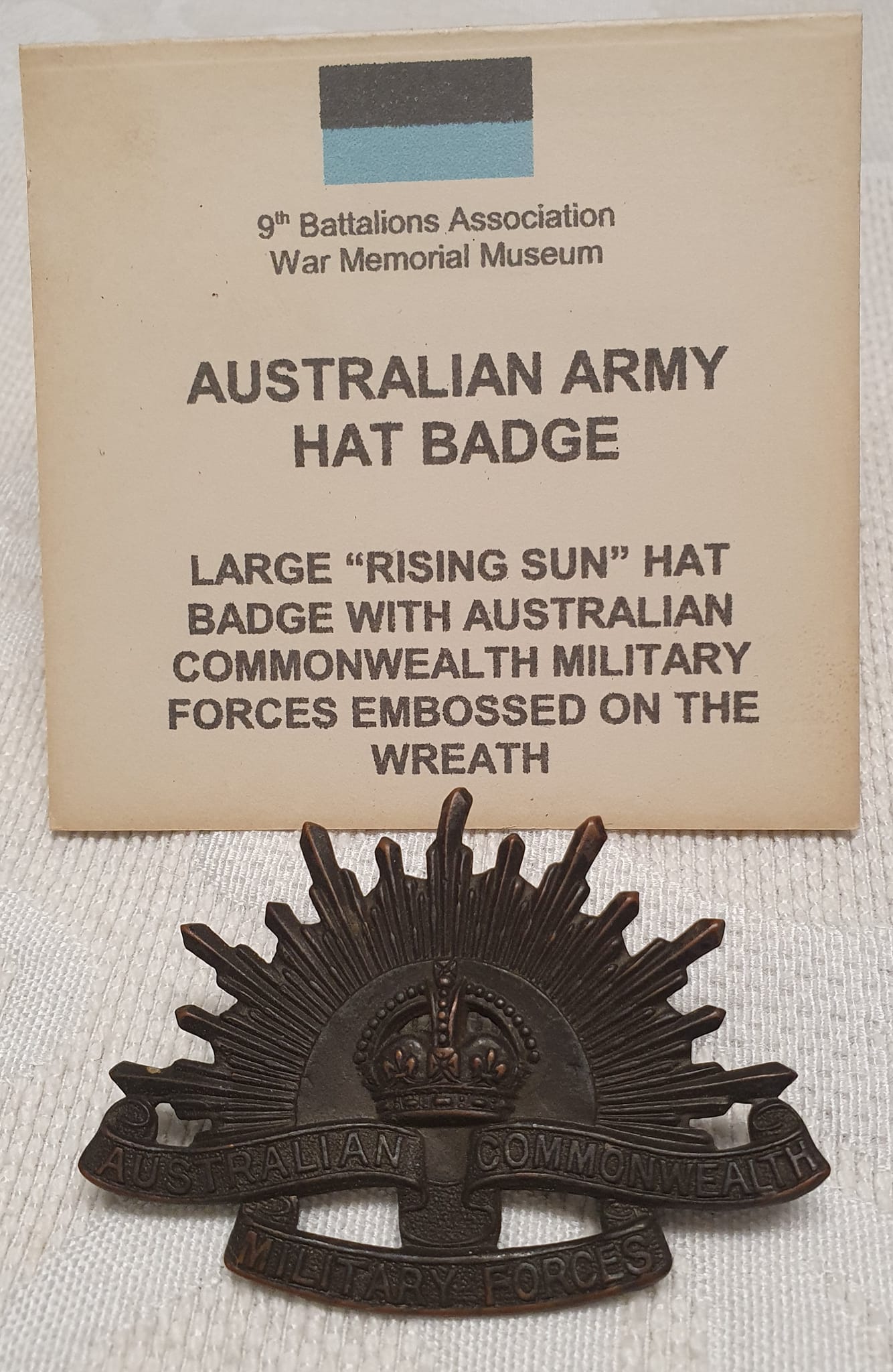 9th - Proudly worn by soldiers of the first and second Australian ...