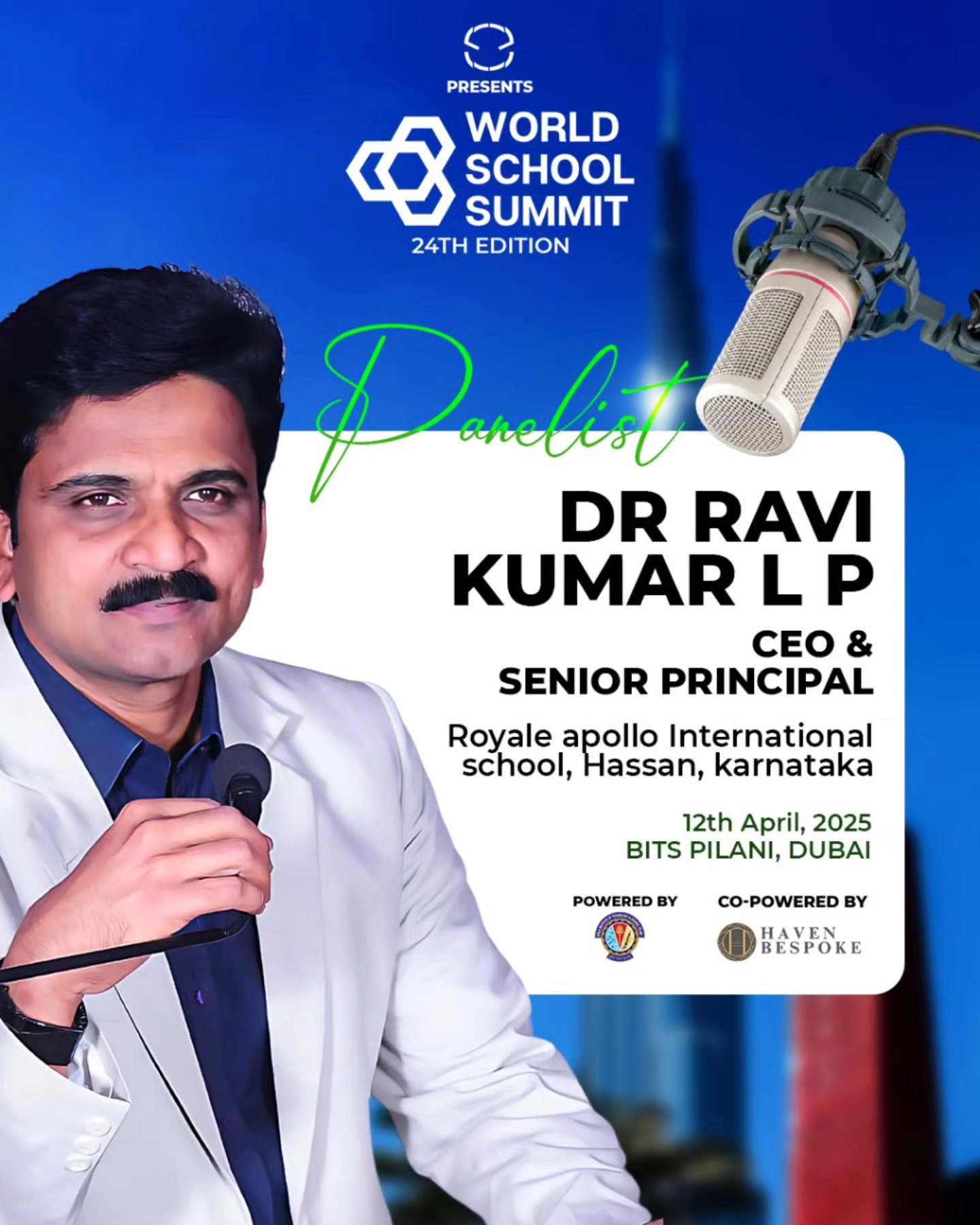 World - We are honored to have Dr. Ravi Kumar L P, CEO & Senior ...