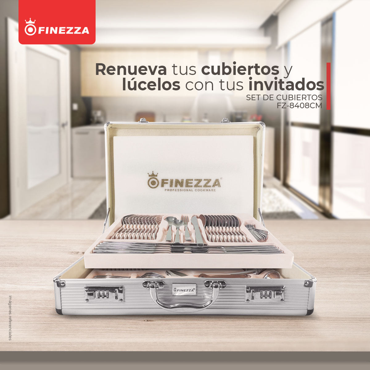 Finezza Perú - Set de Cubiertos de acero inoxidable, que...