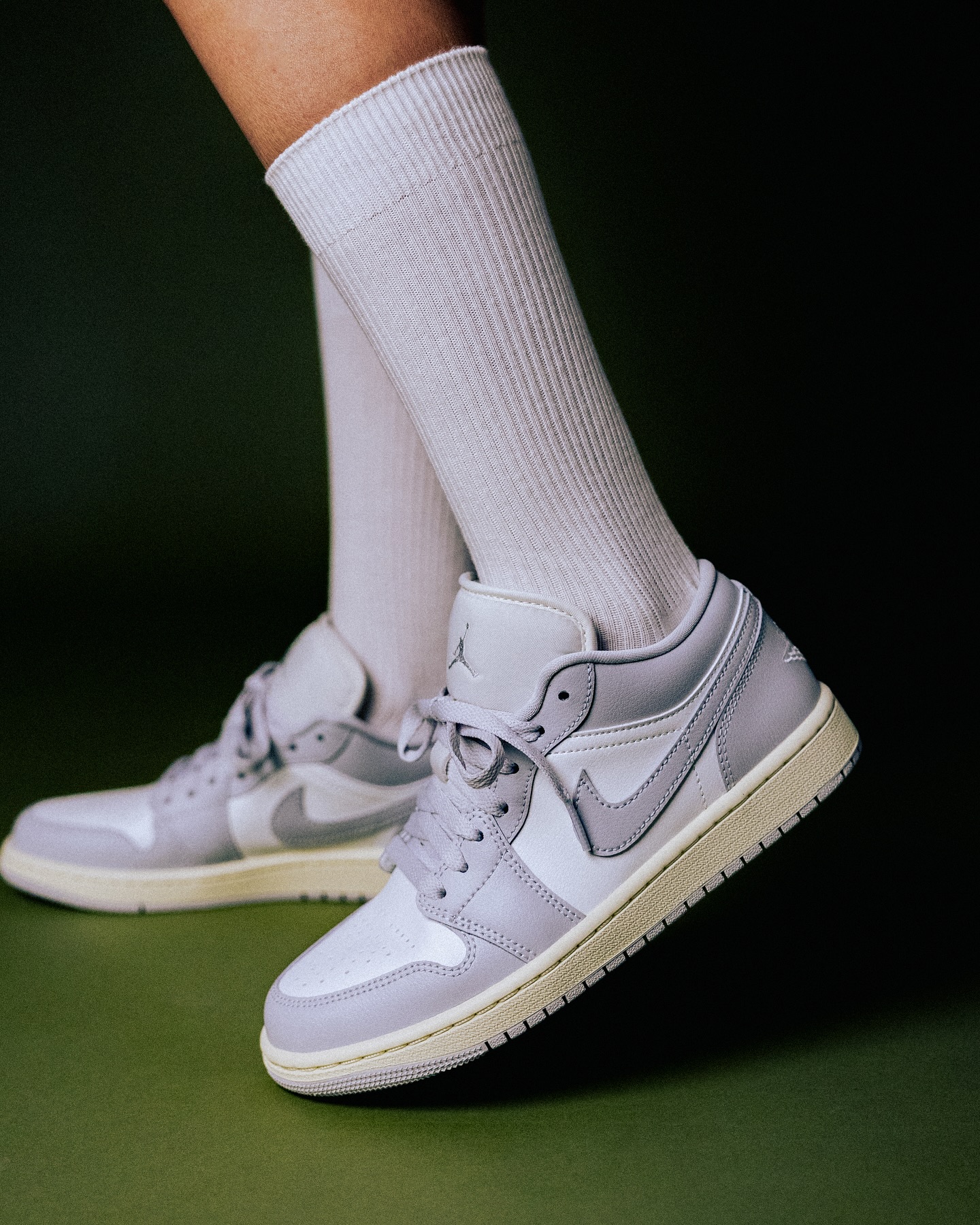 NIKE AIR JORDAN 1 LOW SAIL/NEUTRAL GREY-COCONUT MILK White and 