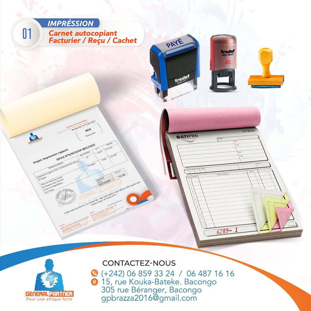 General Partner - Carnet autocopiant Facturier Carnet de...