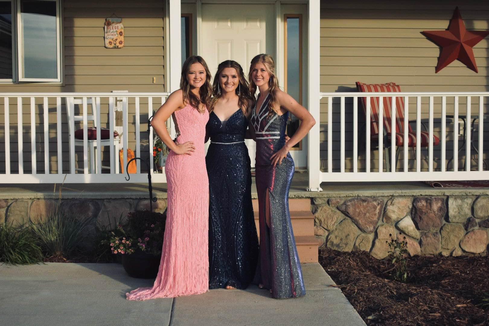 Blue/Purple (shimmery) V-Neck Rhinestone Prom Dress - Dresses - Hawley ...