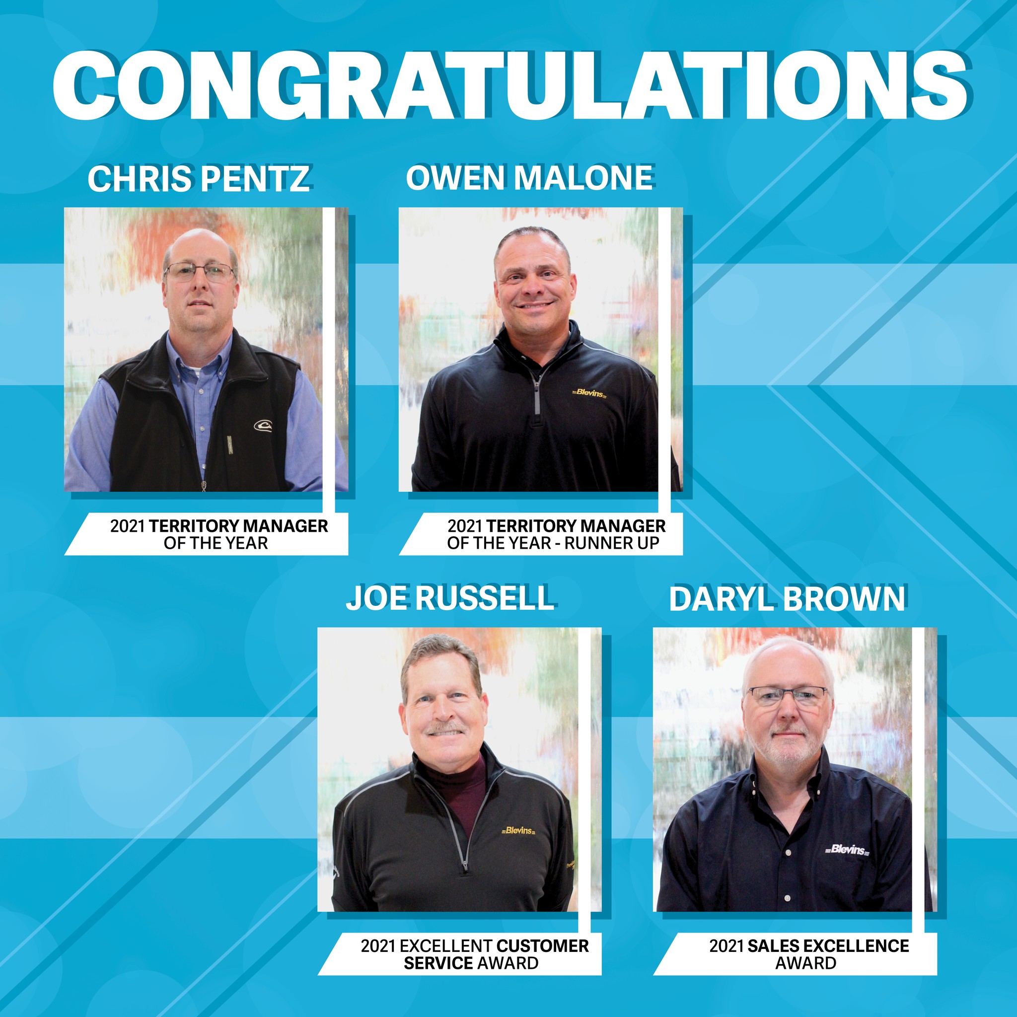 Blevins, Inc. - Congratulations to our 2021 Sales Team...