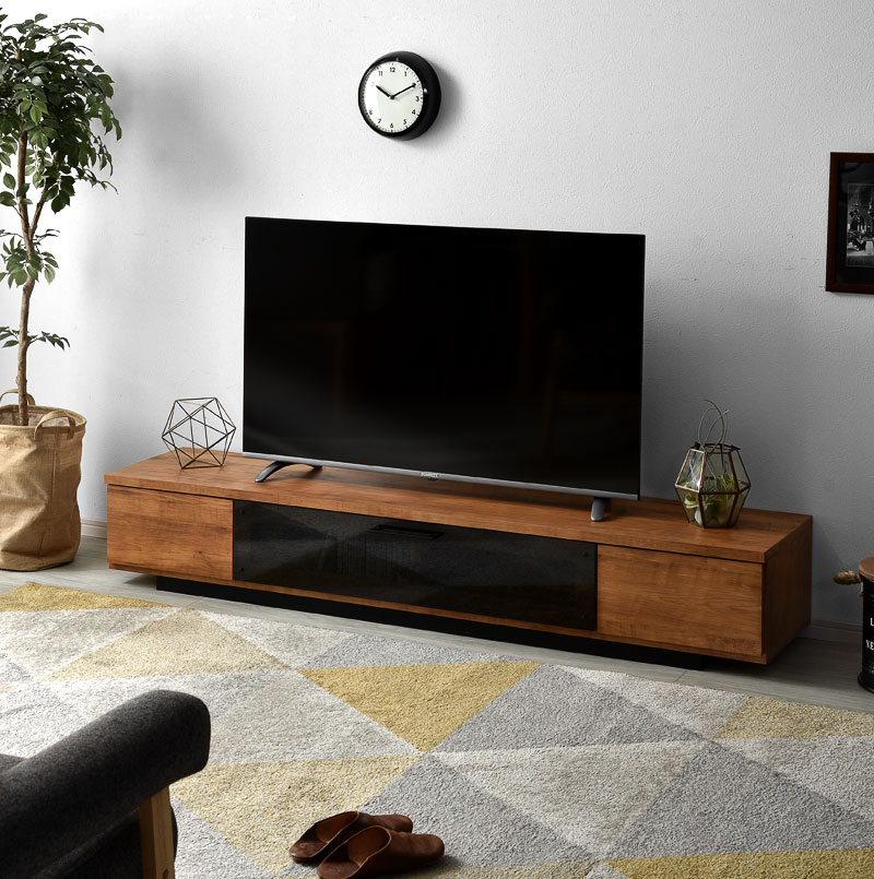 ヴィンテージ風 TVボード 幅120cm ジュノー ストーン ブラック