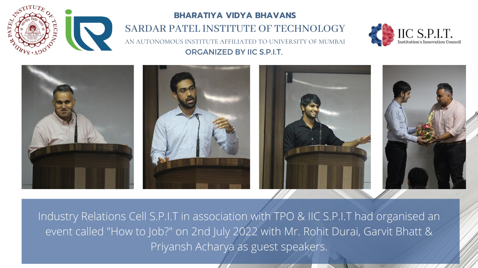 IR Cell S.P.I.T in... - Sardar Patel Insititute Of Technology | Facebook
