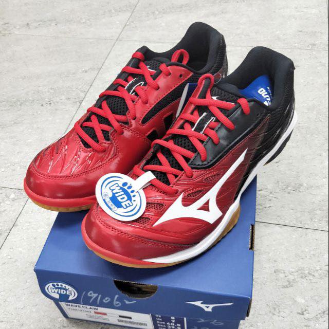 楊將體育用品 新款美津濃mizuno 羽球鞋寬楦型號 71ga191062 顏色 紅x黑 Facebook